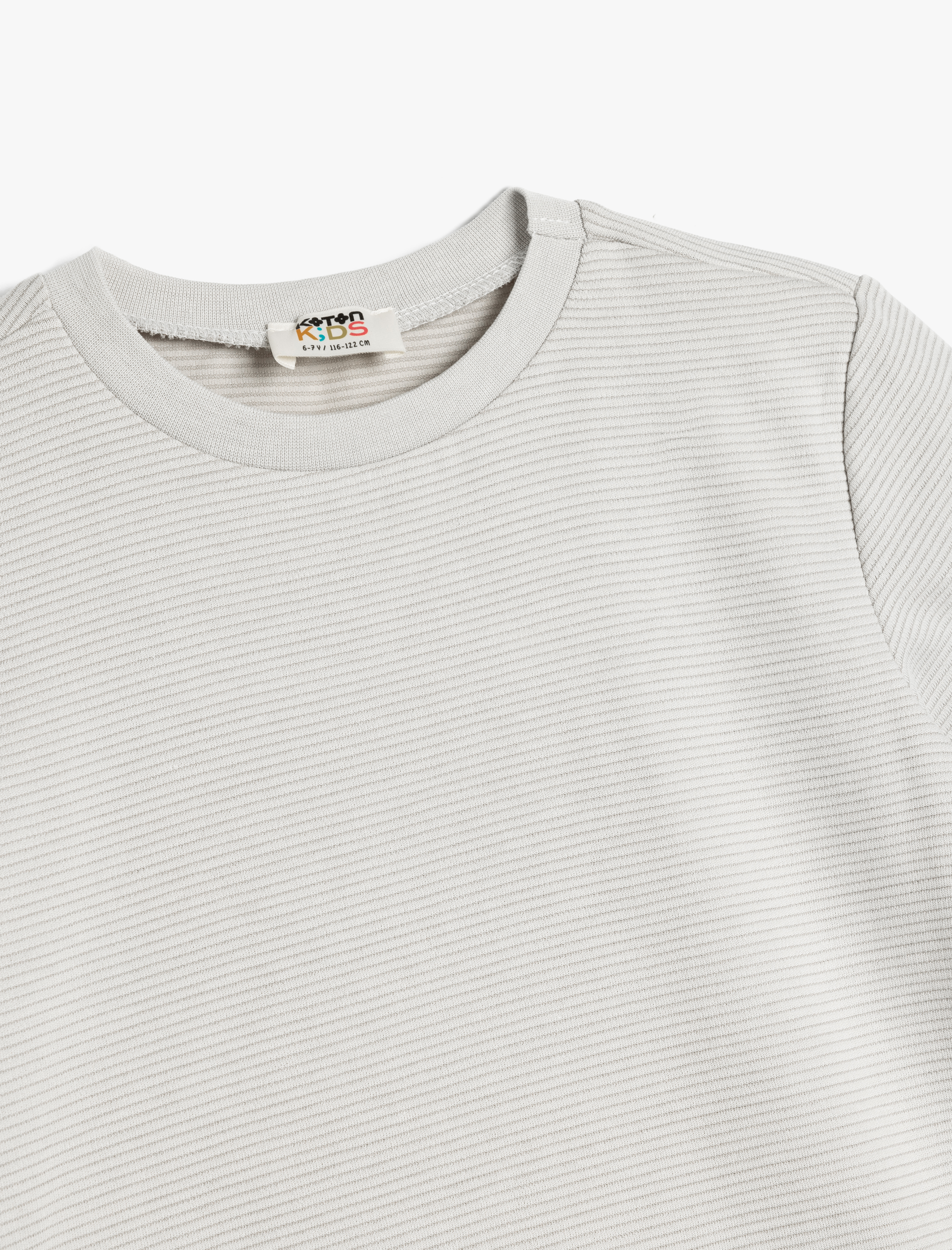 Erkek Çocuk Pamuklu Kısa Kollu Bisiklet Yaka Oversize Basic Tişört