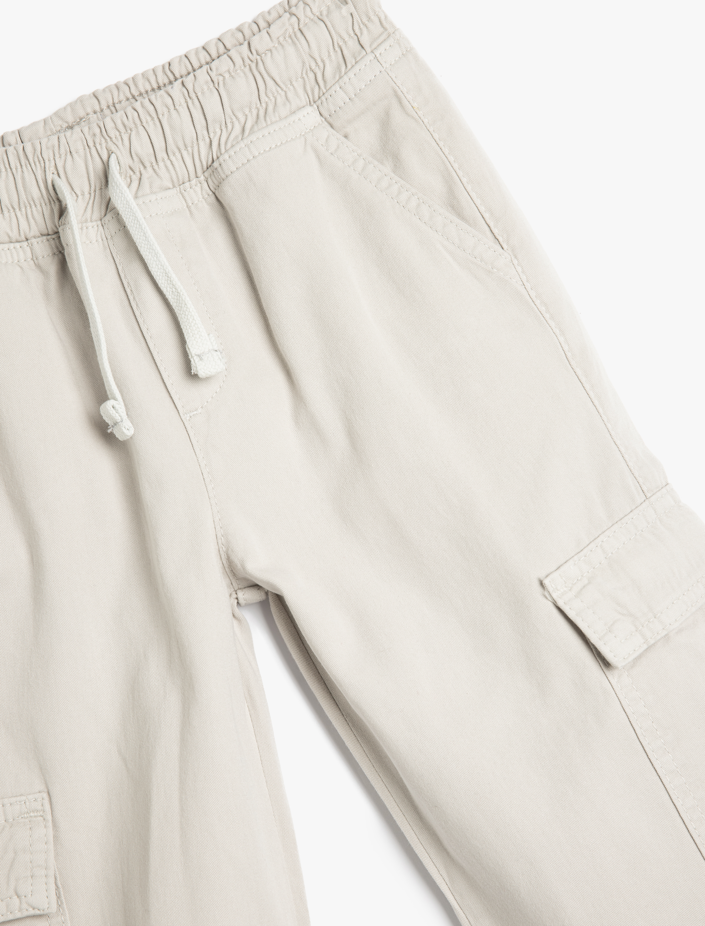 Erkek Çocuk Beli Bağcıklı Kapaklı Cep Detaylı Pamuklu Jogger Pantolon