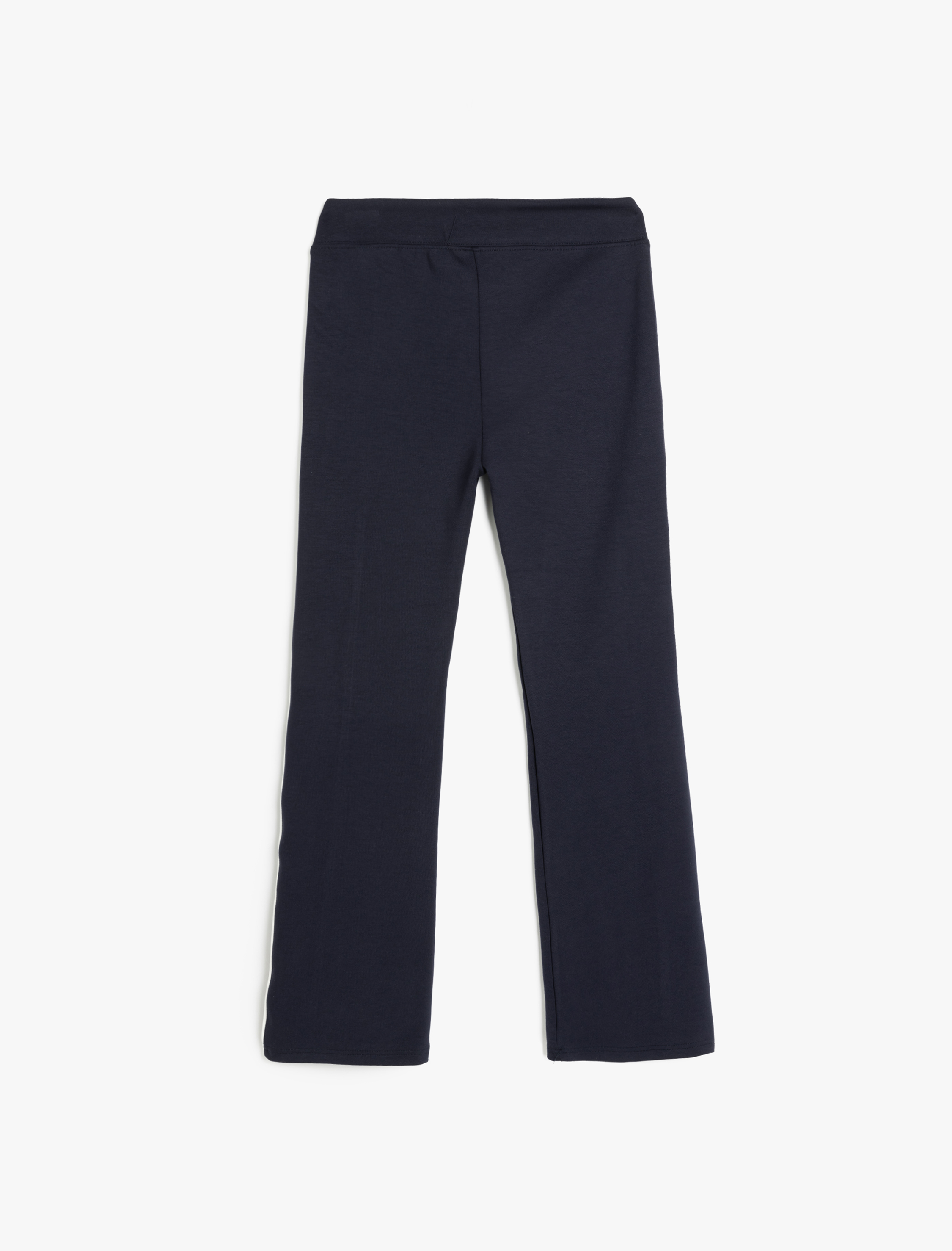  Kız Çocuk Beli Lastikli Viskon Karışımlı İspanyol Paça Pantolon