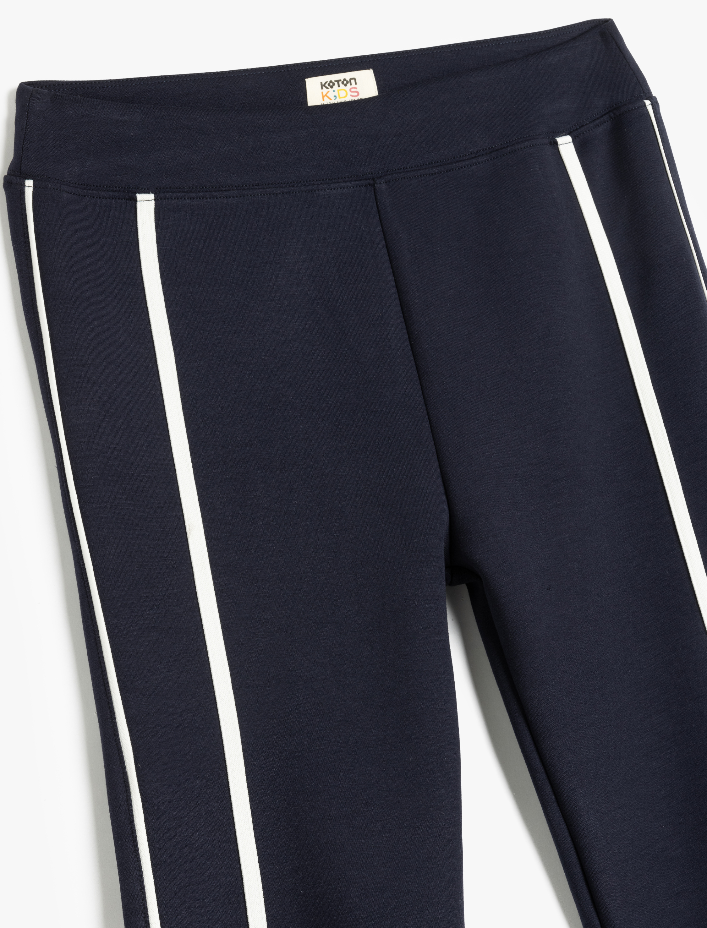  Kız Çocuk Beli Lastikli Viskon Karışımlı İspanyol Paça Pantolon