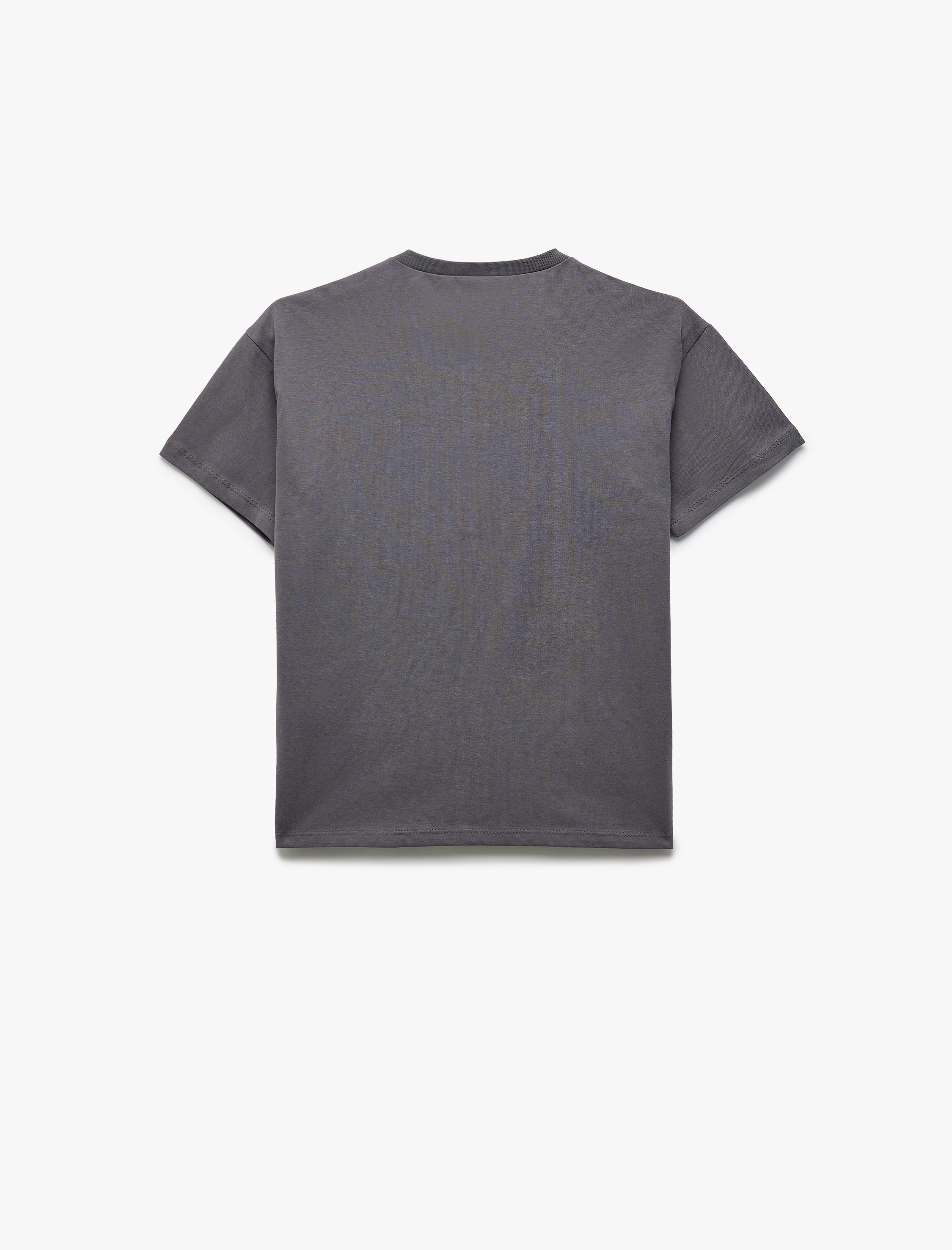  Erkek Çocuk Köpek Baskılı Kısa Kollu Bisiklet Yaka Pamuklu Tişört