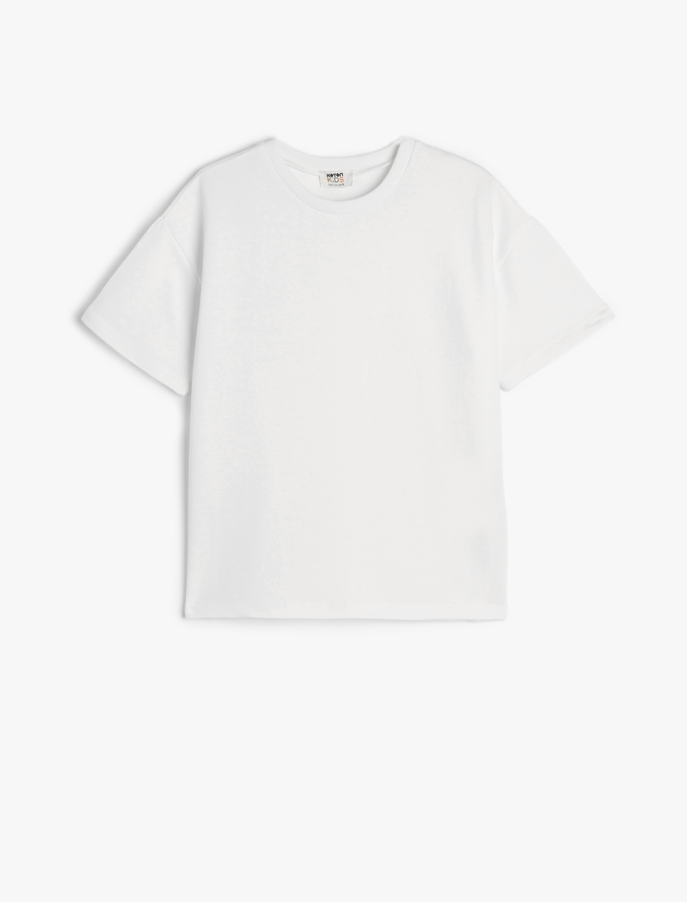  Erkek Çocuk Kısa Kollu Bisiklet Yaka Pamuklu Basic Tişört