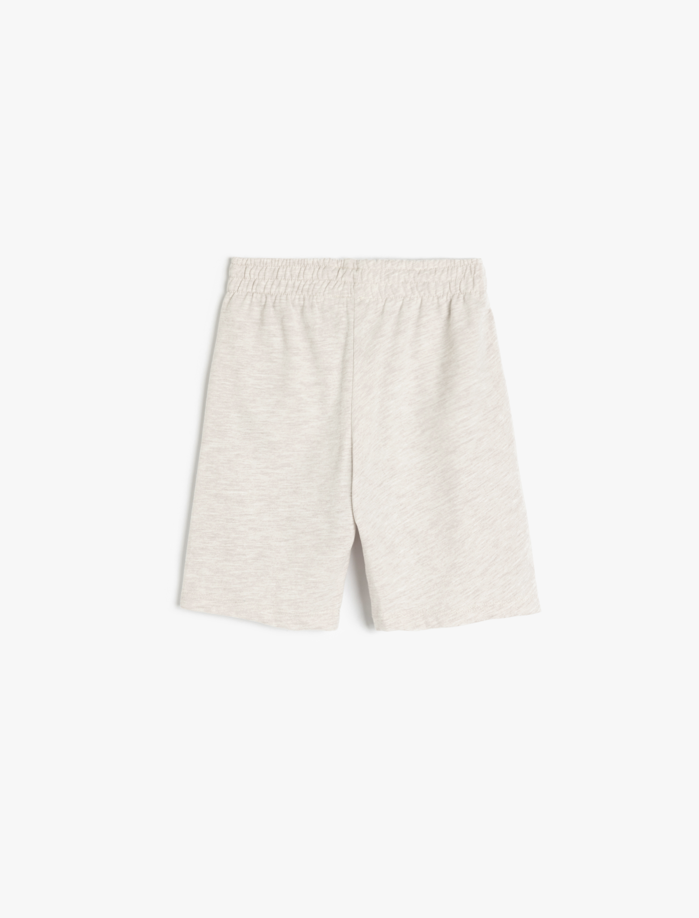  Erkek Çocuk Kolej Baskı Detaylı Beli Bağcıklı Şort