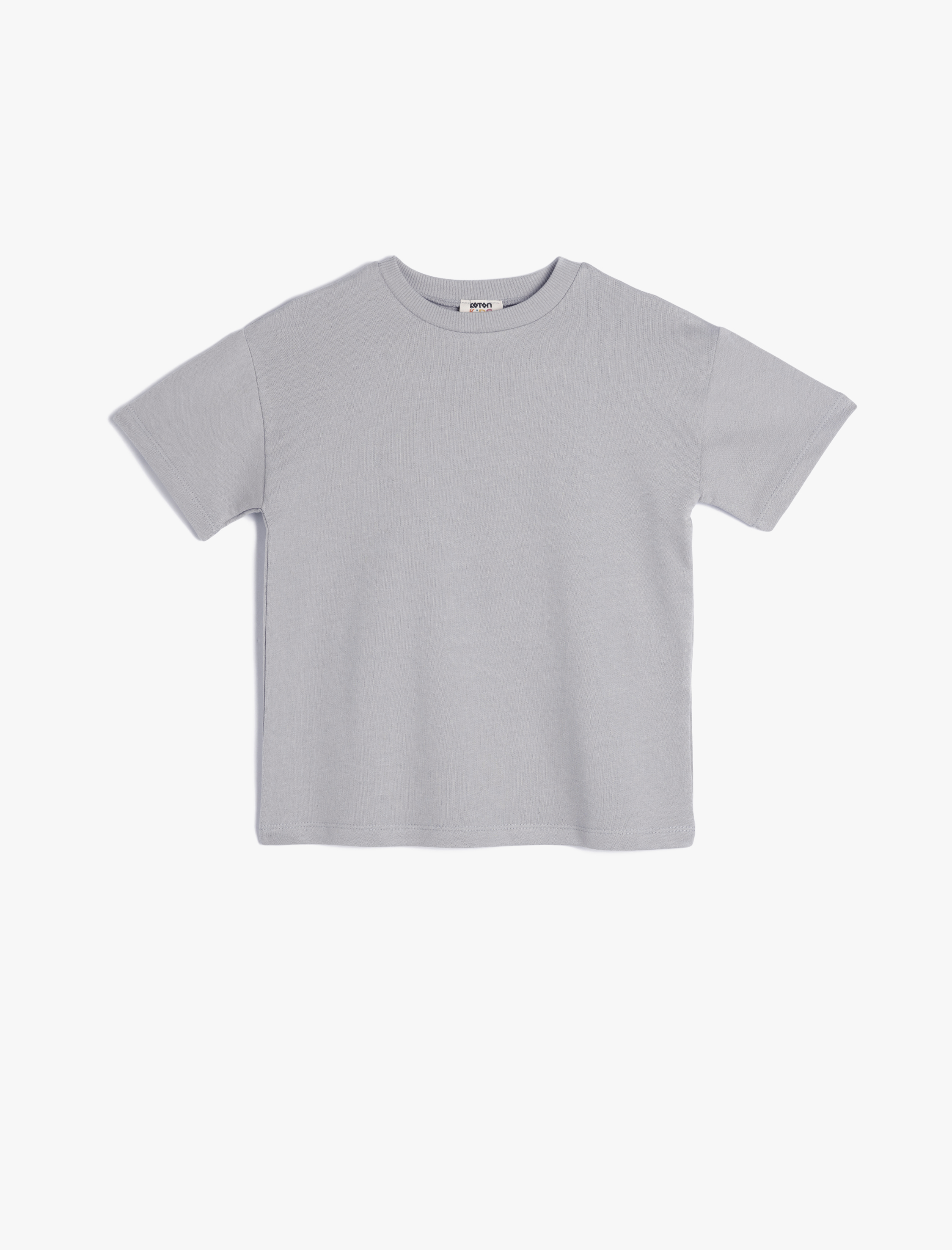  Erkek Çocuk Kısa Kollu Bisiklet Yaka Pamuklu Basic Tişört