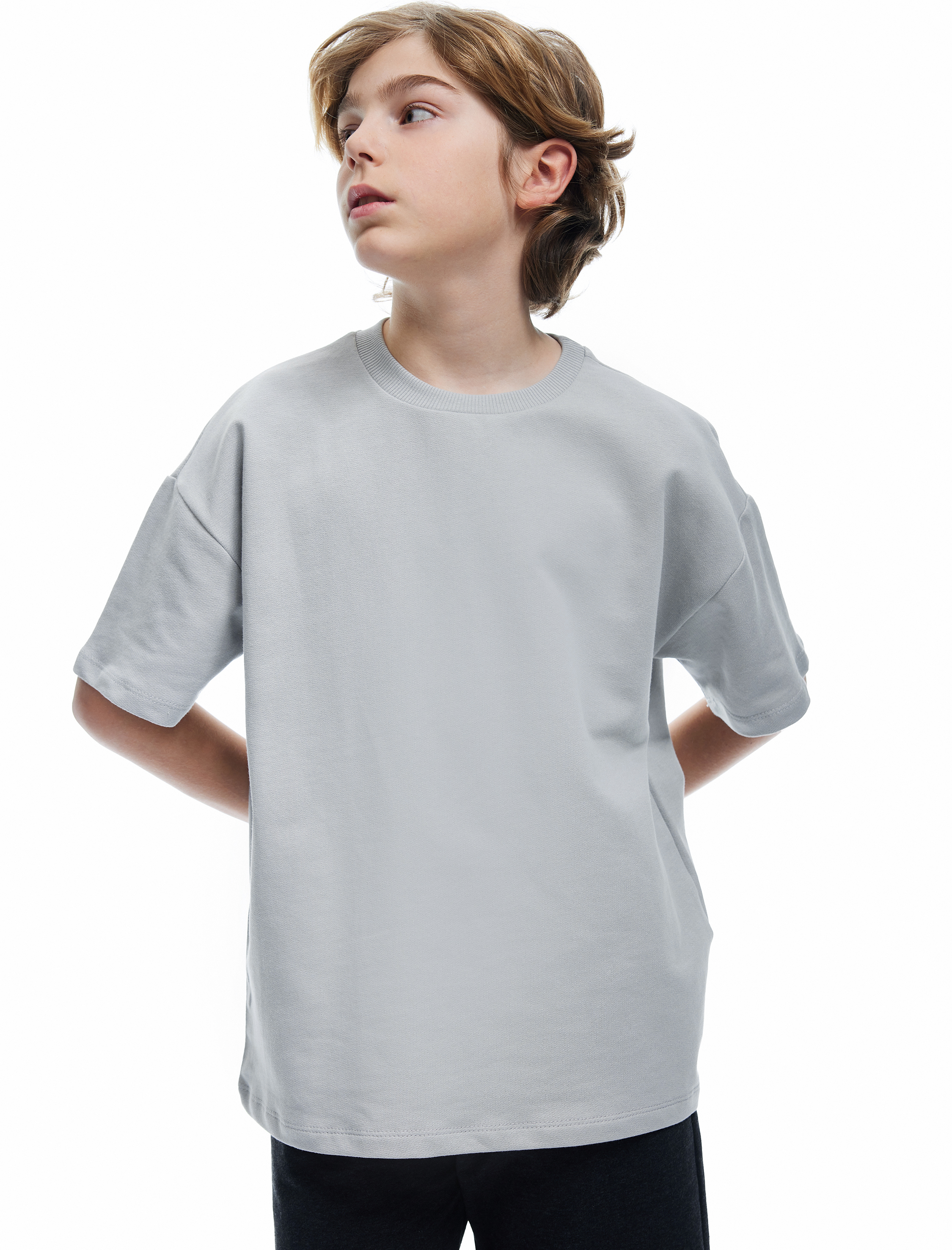  Erkek Çocuk Kısa Kollu Bisiklet Yaka Pamuklu Basic Tişört