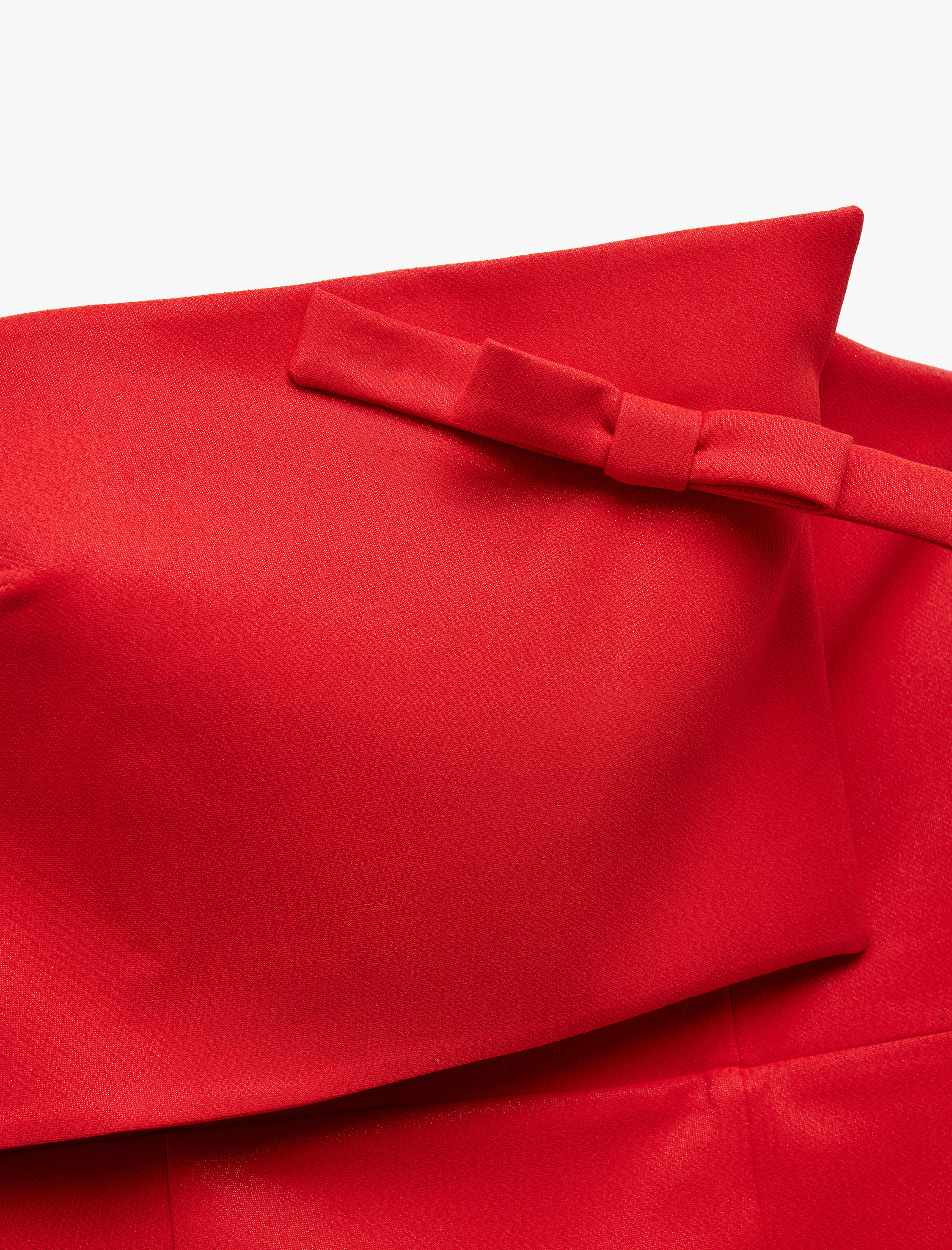   Straplez Bodycon Fiyonk Detaylı Mini Elbise