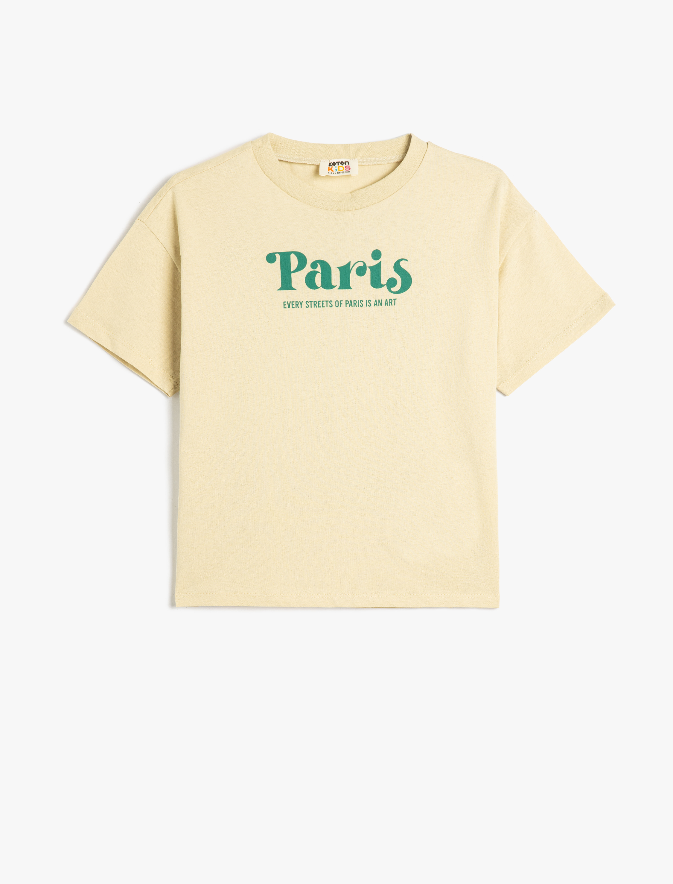  Erkek Çocuk Slogan Baskılı Bisiklet Yaka Kısa Kollu Pamuklu Oversize Tişört