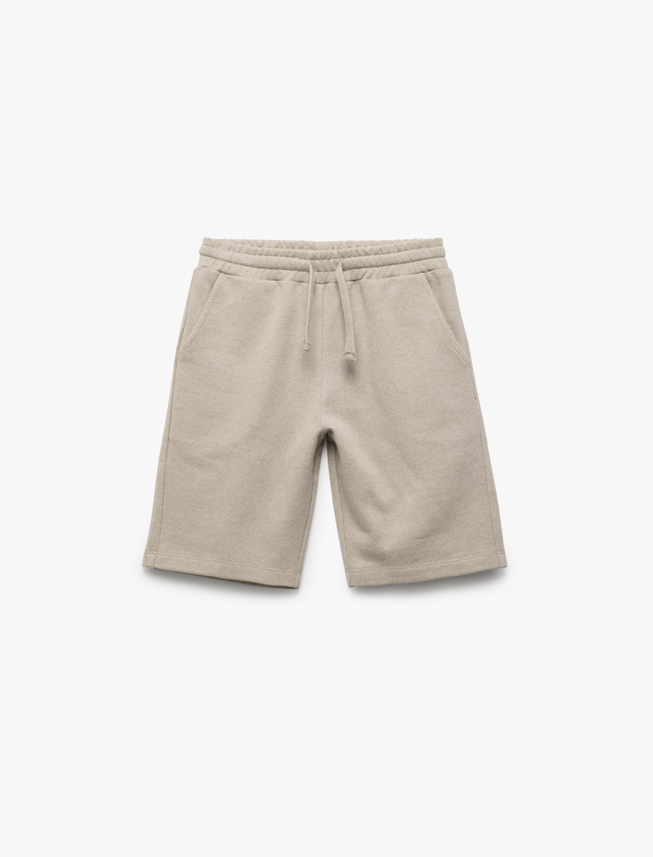  Erkek Çocuk Beli Bağcıklı Cep Detaylı ı Basic Şort