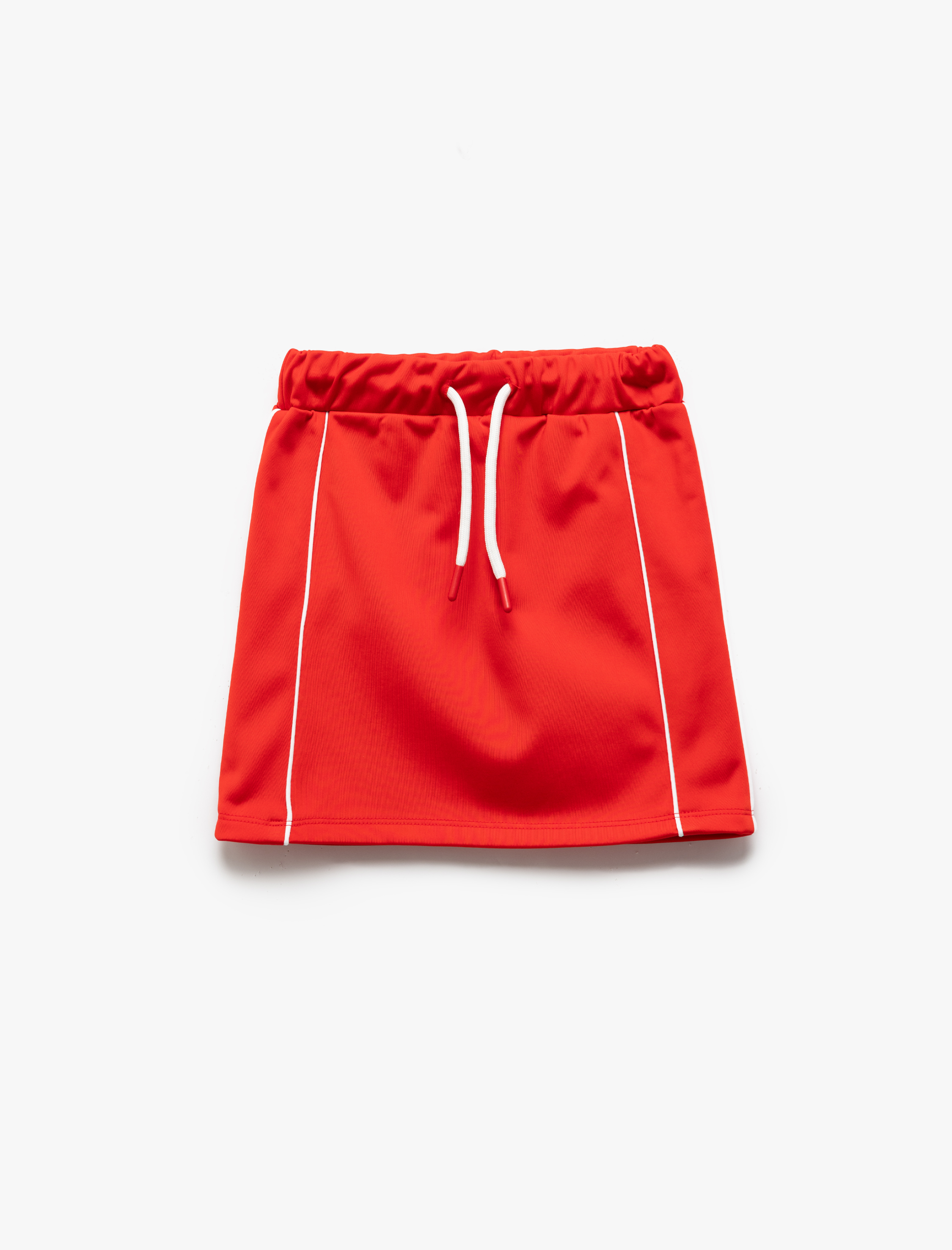 Kız Çocuk Beli Lastikli Bağlamalı Mini Etek