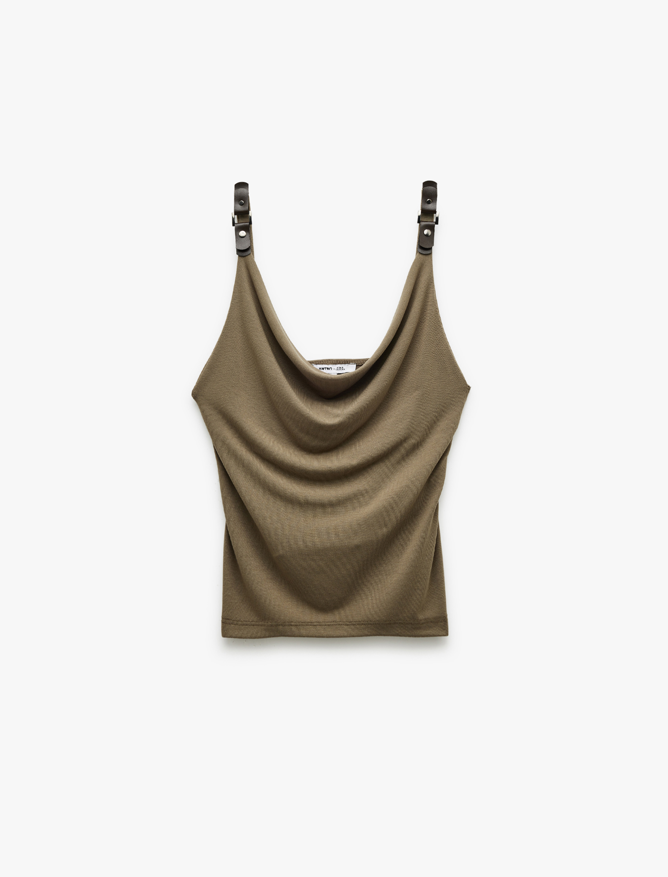   Koton X Sima Tarkan - Aksesuar Detaylı Degaje Yaka Askılı Bluz