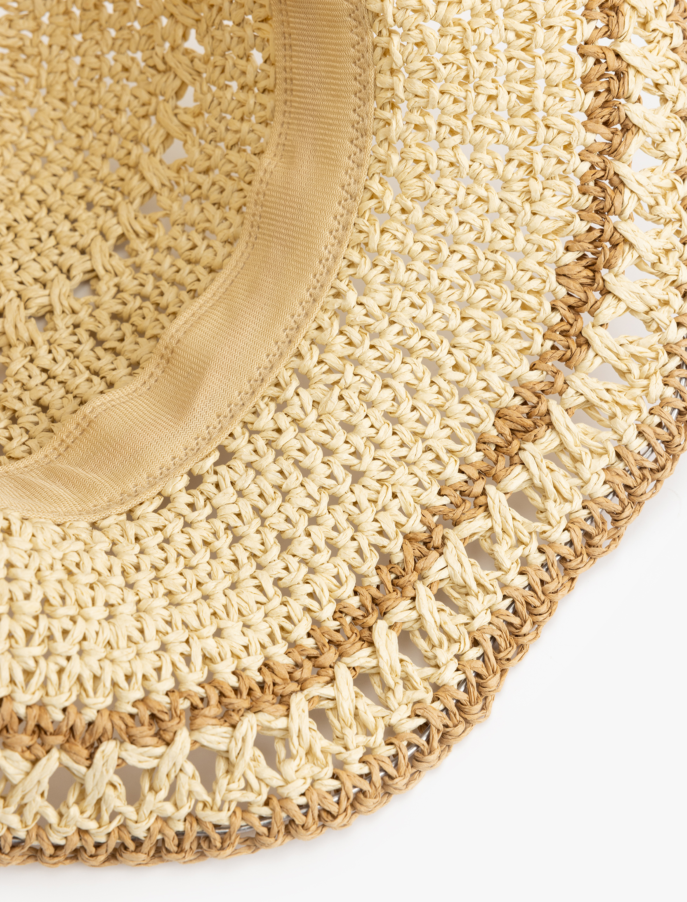  Kadın Dokulu Hasır Bucket Şapka