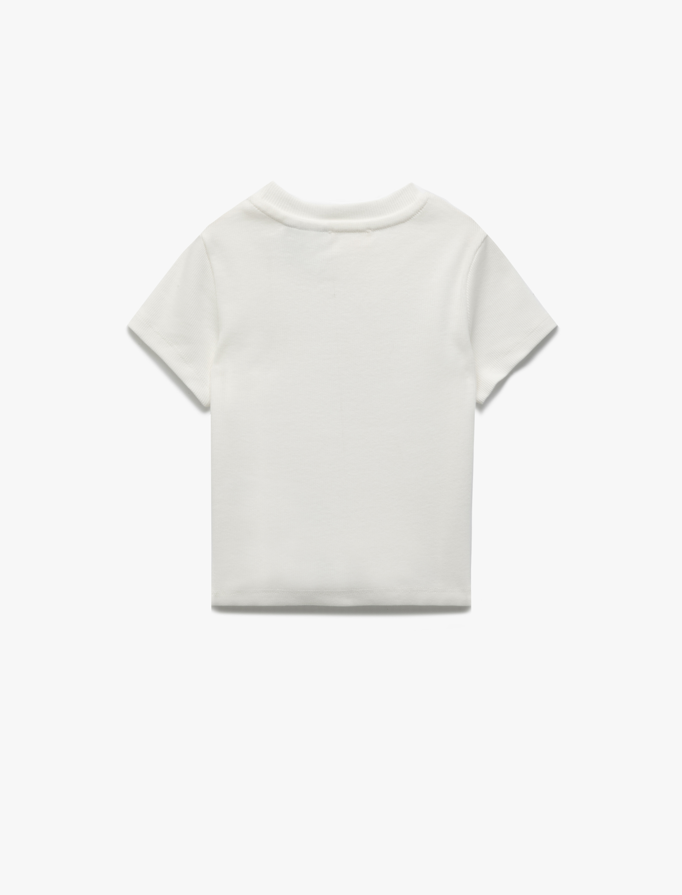  Kız Çocuk Lisanslı Harvard Baskılı Bisiklet Yaka Kısa Kollu Pamuklu Crop Tişört