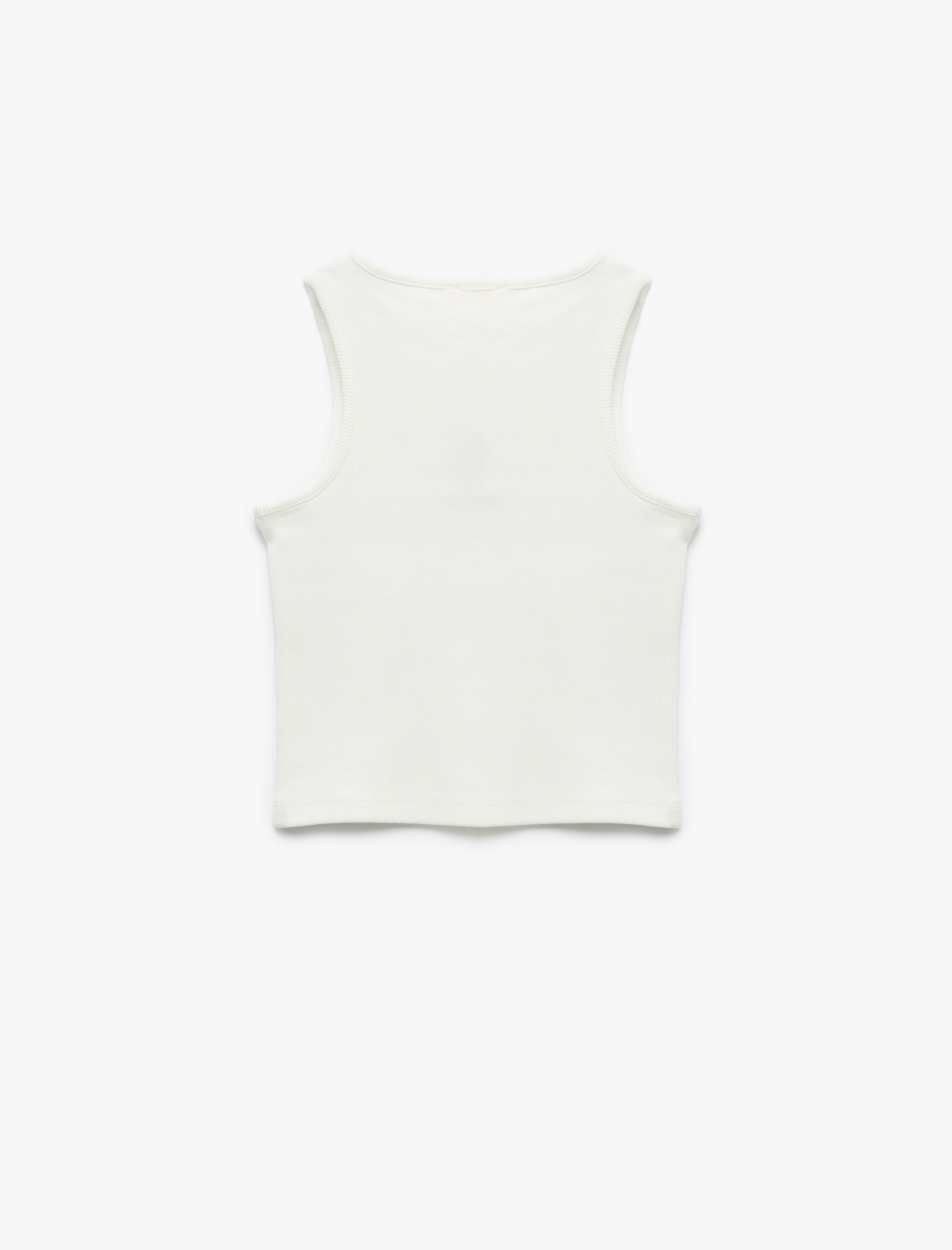  Kız Çocuk Bisiklet Yaka Kolsuz Çilek Baskılı Pamuklu Atlet