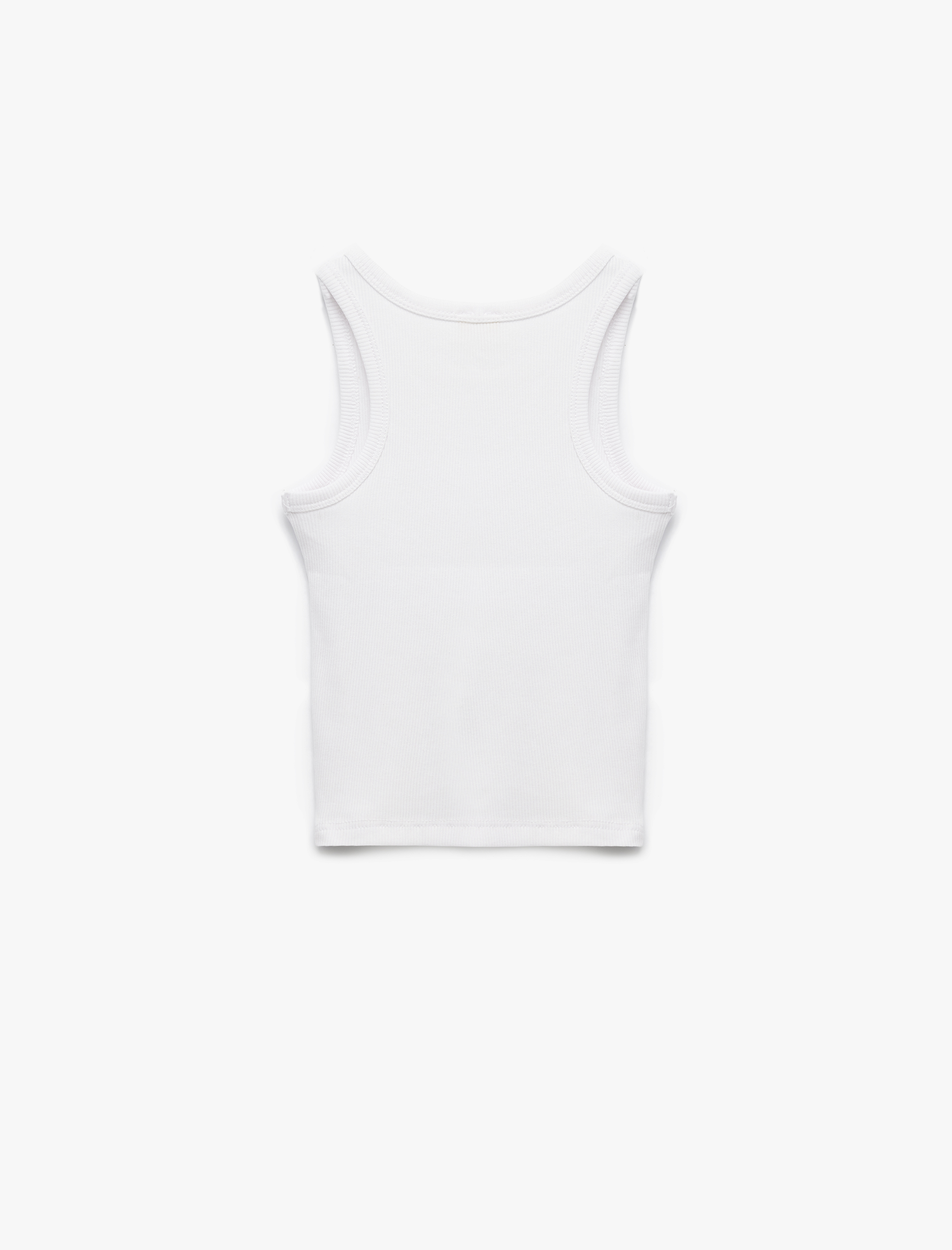  Kız Çocuk Pamuklu Bisiklet Yaka Kolsuz Kaşkorse Basic Atlet