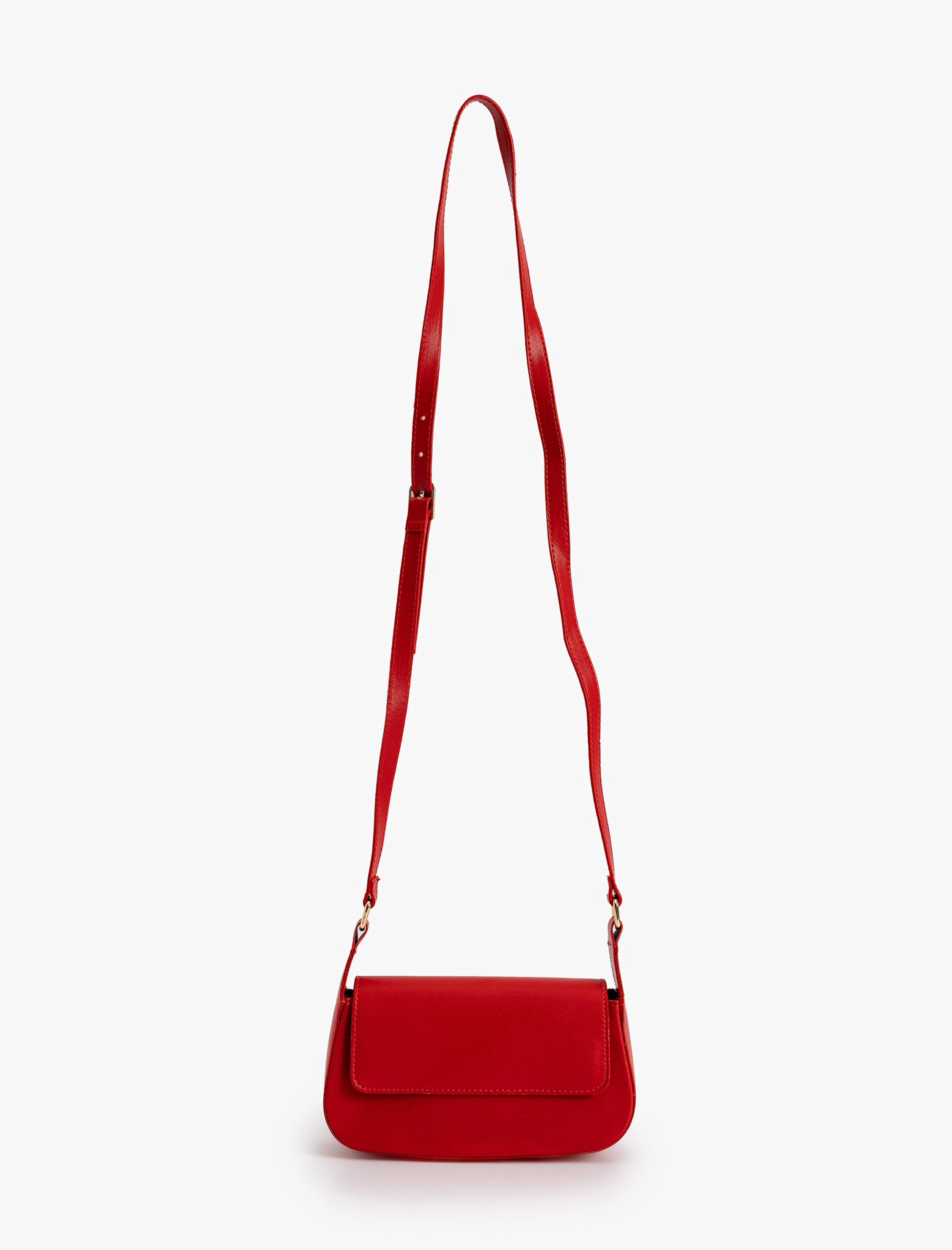  Kadın Suni Deri Çapraz Çanta Askılı Kapaklı