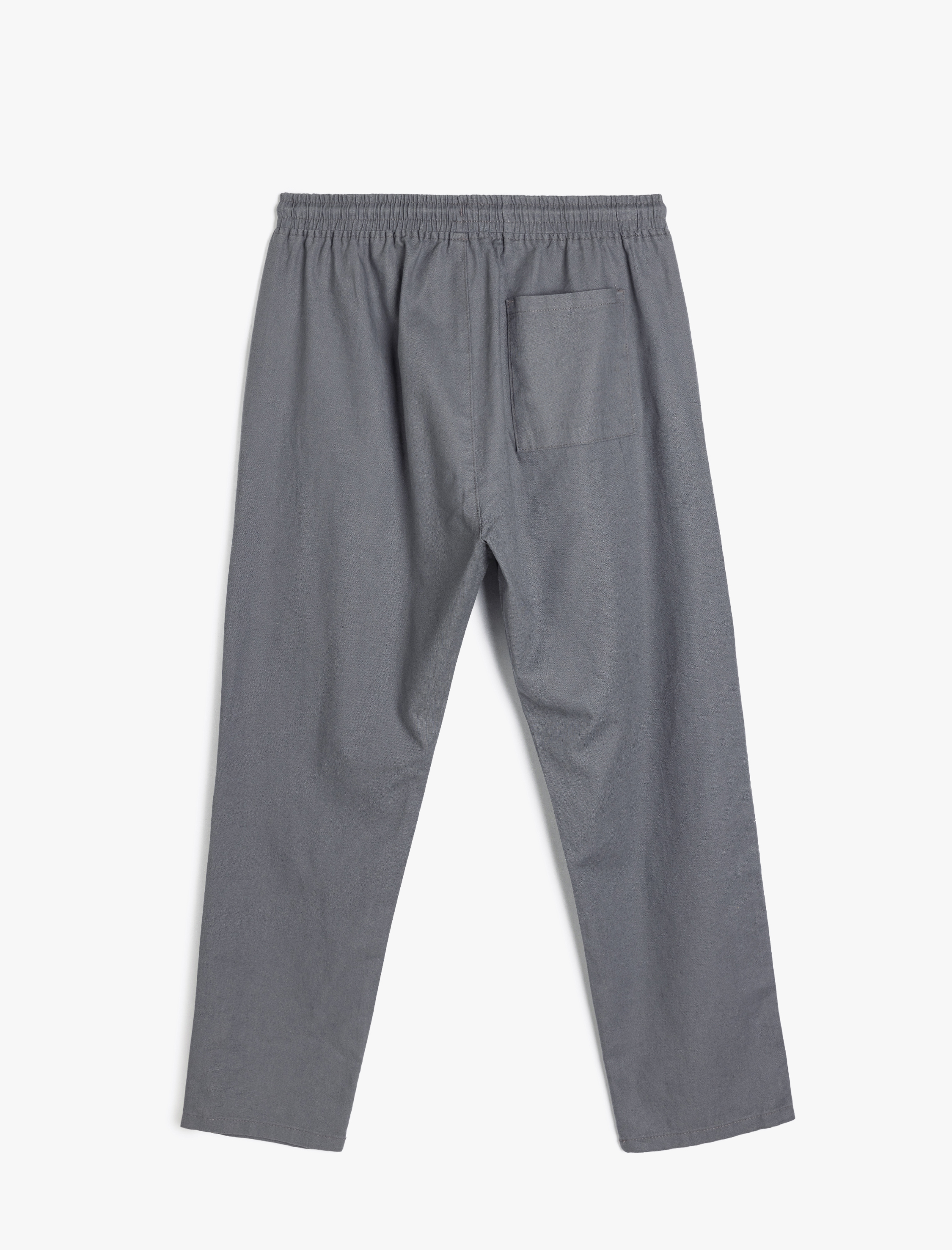   Keten Pamuk Karışımlı Beli Bağcıklı Chino Pantolon