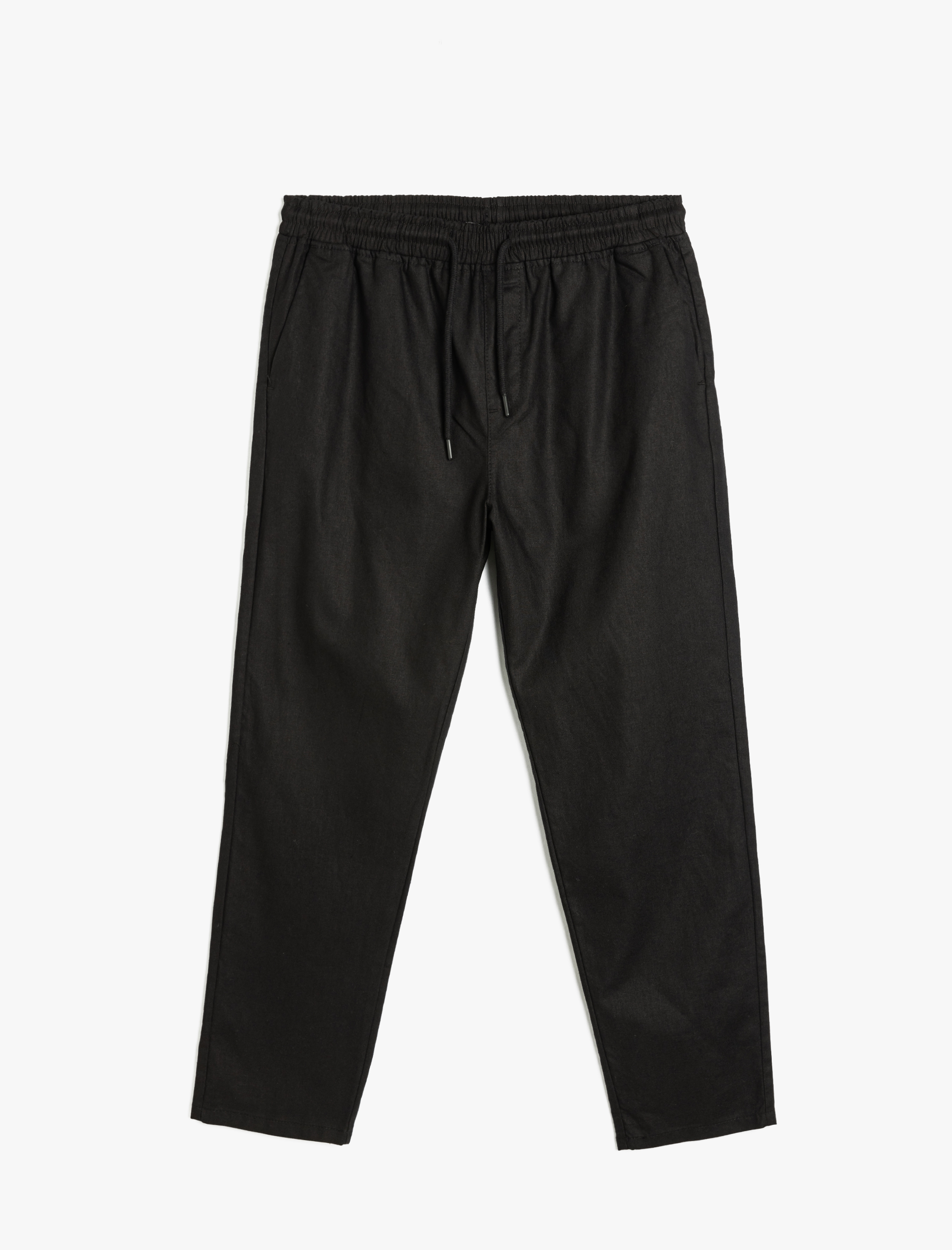   Keten Pamuk Karışımlı Beli Bağcıklı Chino Pantolon