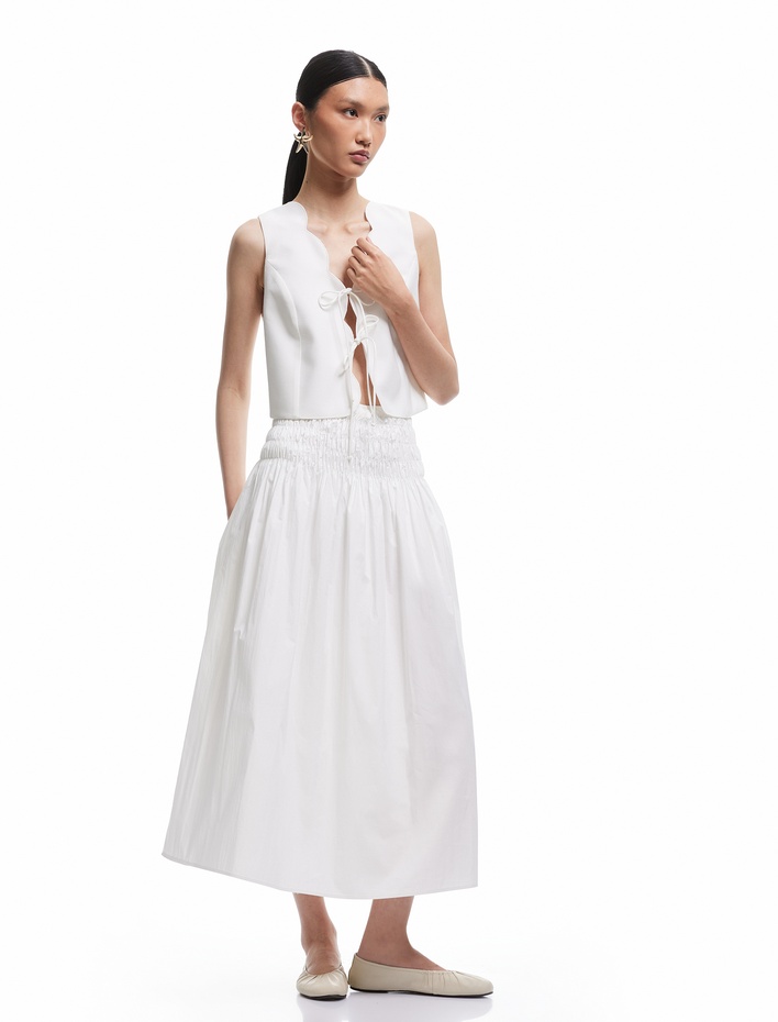  Koton X Sima Tarkan - Pamuklu Astarlı Beli Gipe Detaylı Uzun Etek