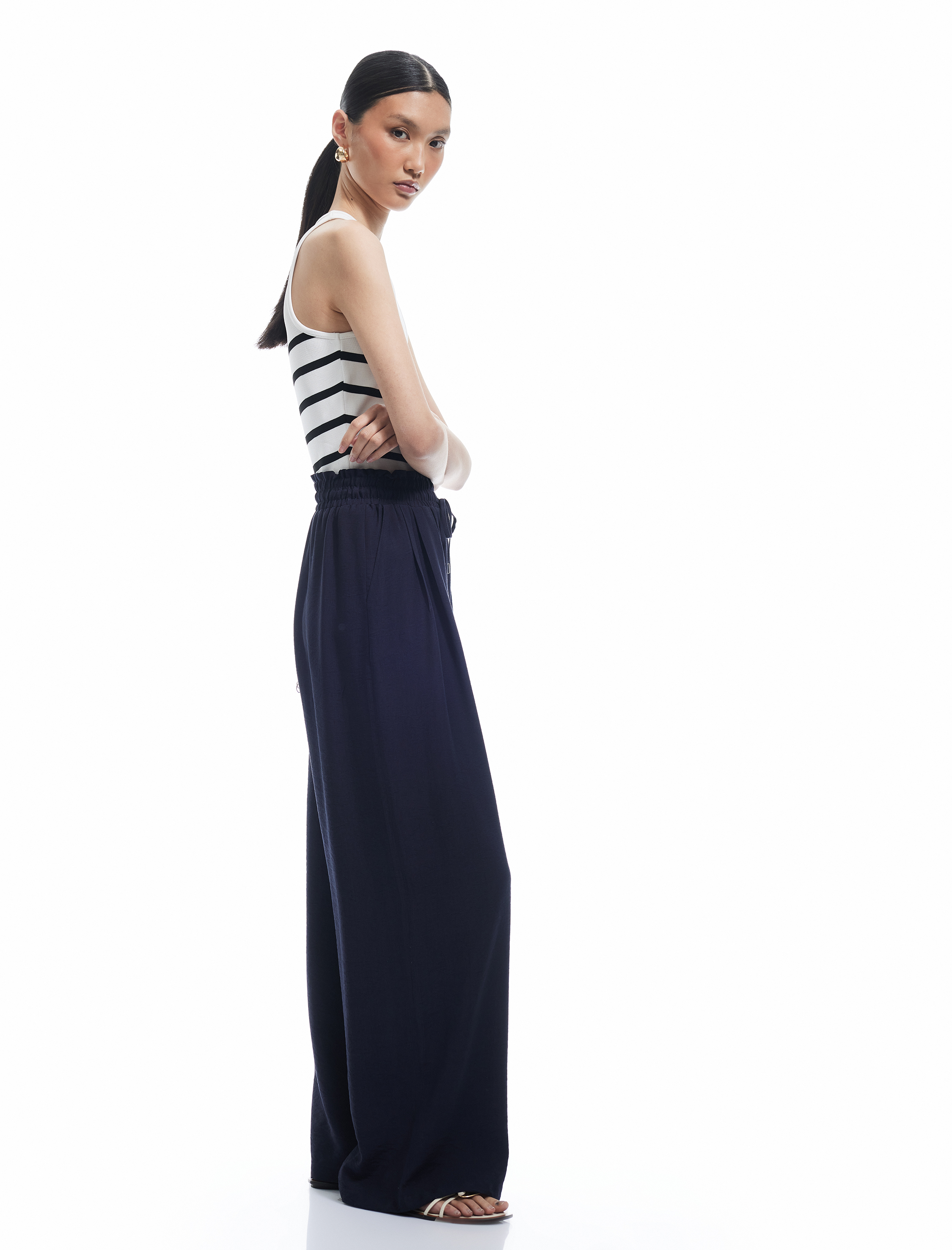   Regular Fit Viskon Geniş Paça Palazzo Pantolon