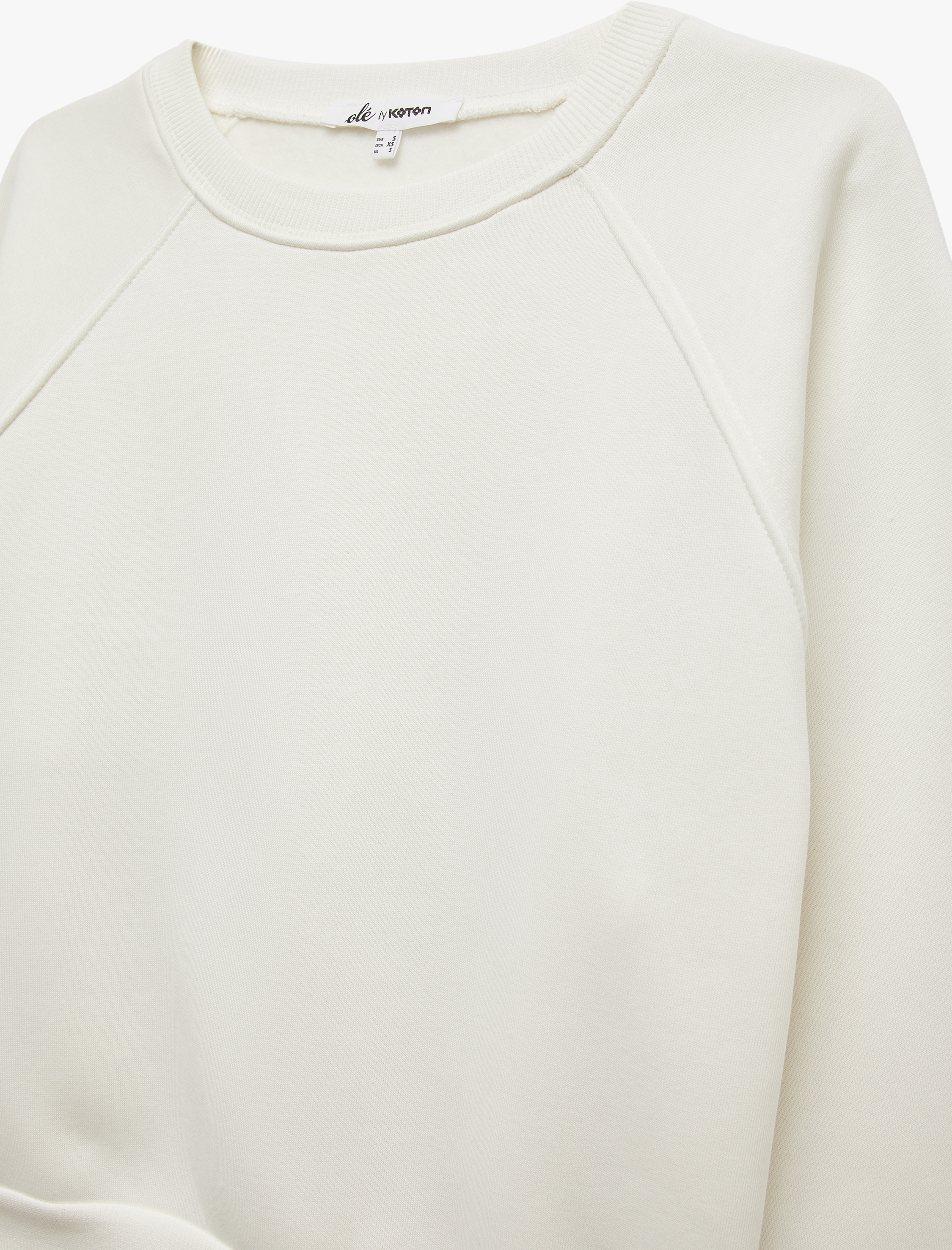   Üç İplik Şardonlu Dikiş Detaylı Bisiklet Yaka Oversize Sweatshirt