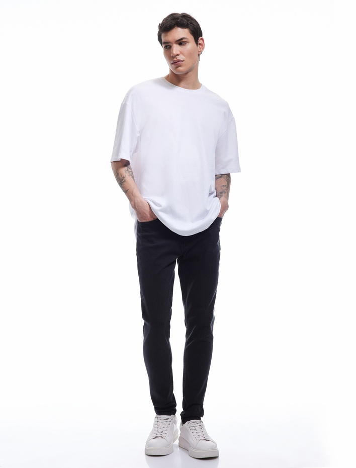  Pamuklu Normal Bel Düğmeli Skinny Fit Jean Pantolon - Michael Jean