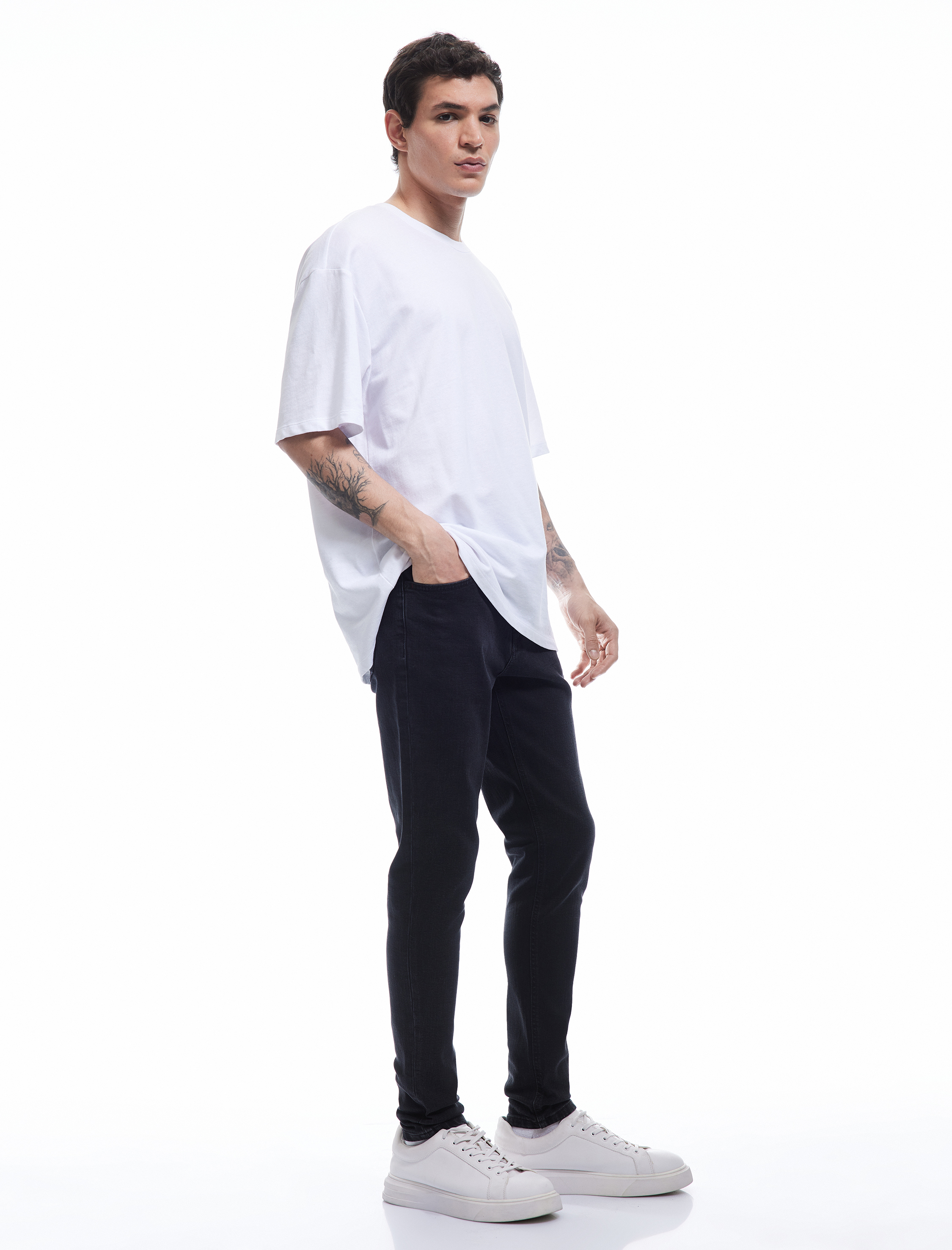   Pamuklu Normal Bel Düğmeli Skinny Fit Jean Pantolon - Michael Jean