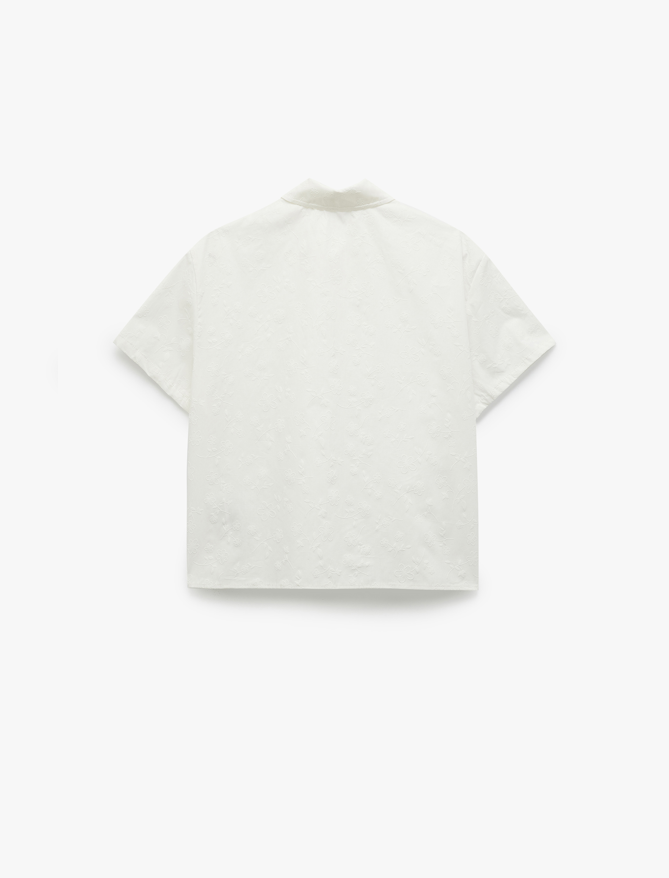   Kısa Kollu Klasik Yaka Düğmeli Pamuklu Gömlek