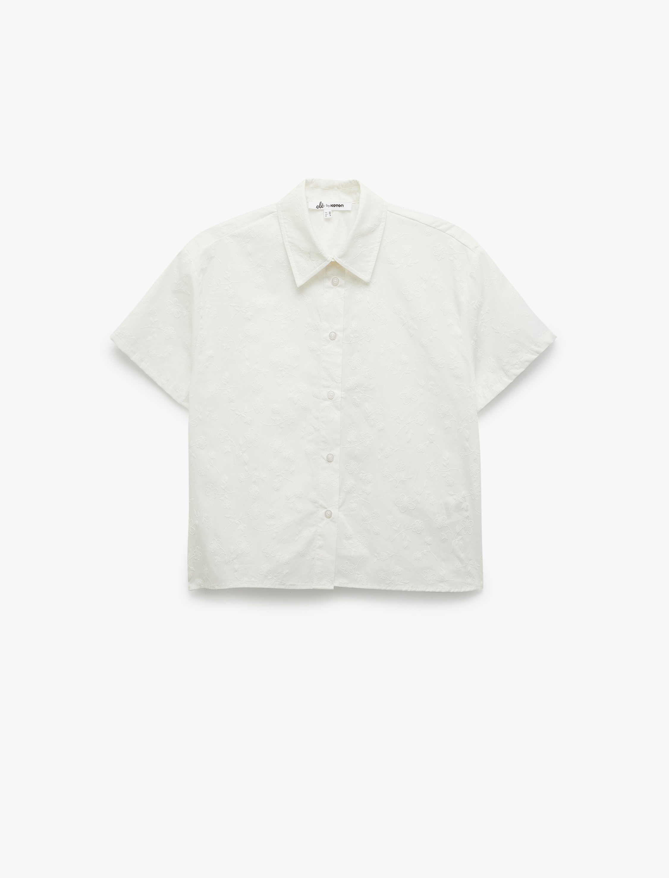   Kısa Kollu Klasik Yaka Düğmeli Pamuklu Gömlek