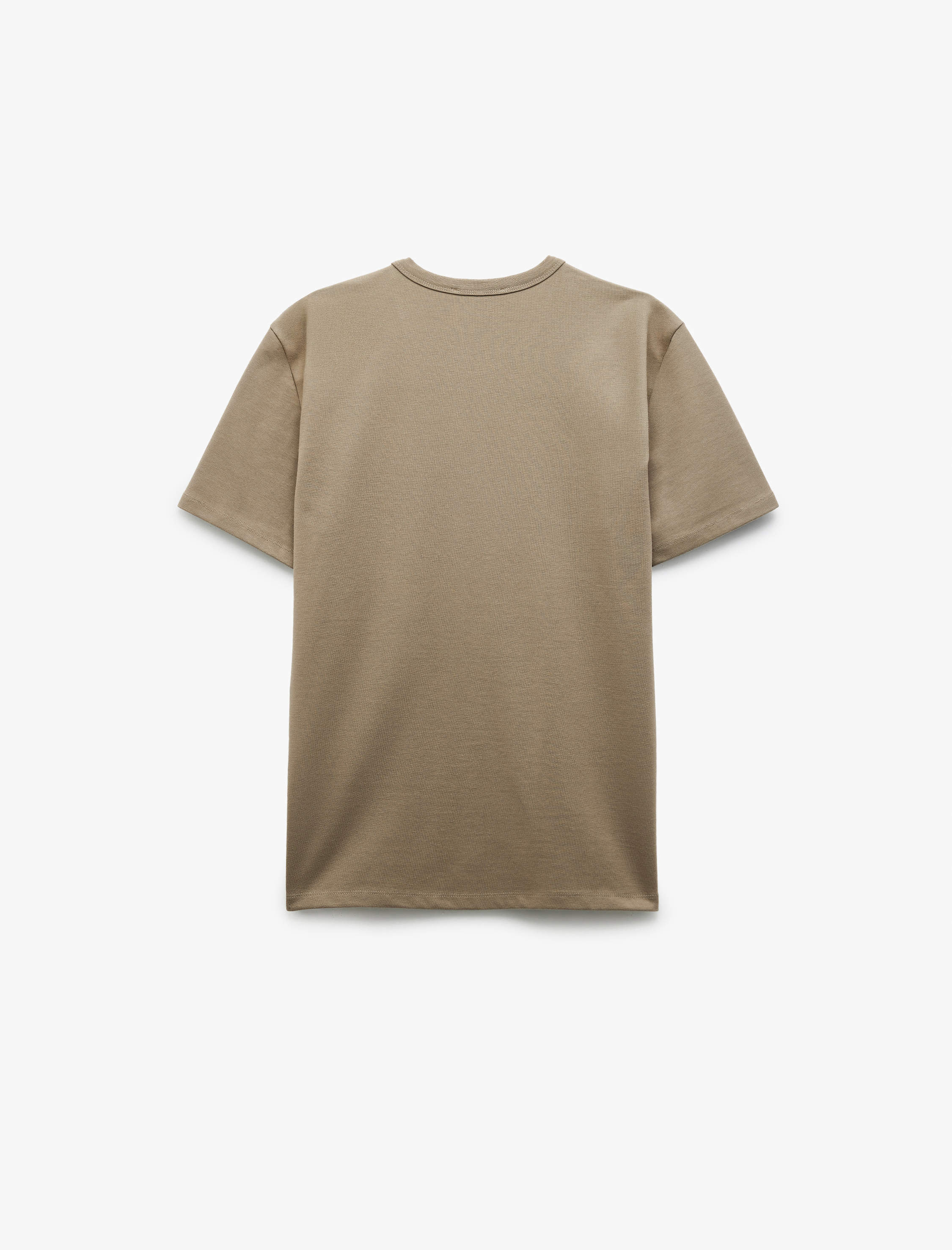   Pamuklu Bisiklet Yaka Kısa Kollu Baskılı Slim Fit Tişört