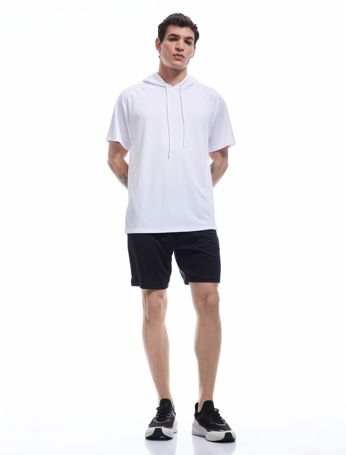  Beli Lastikli Bermuda Fermuarlı Cep Detaylı Oversize Erkek Spor Şort