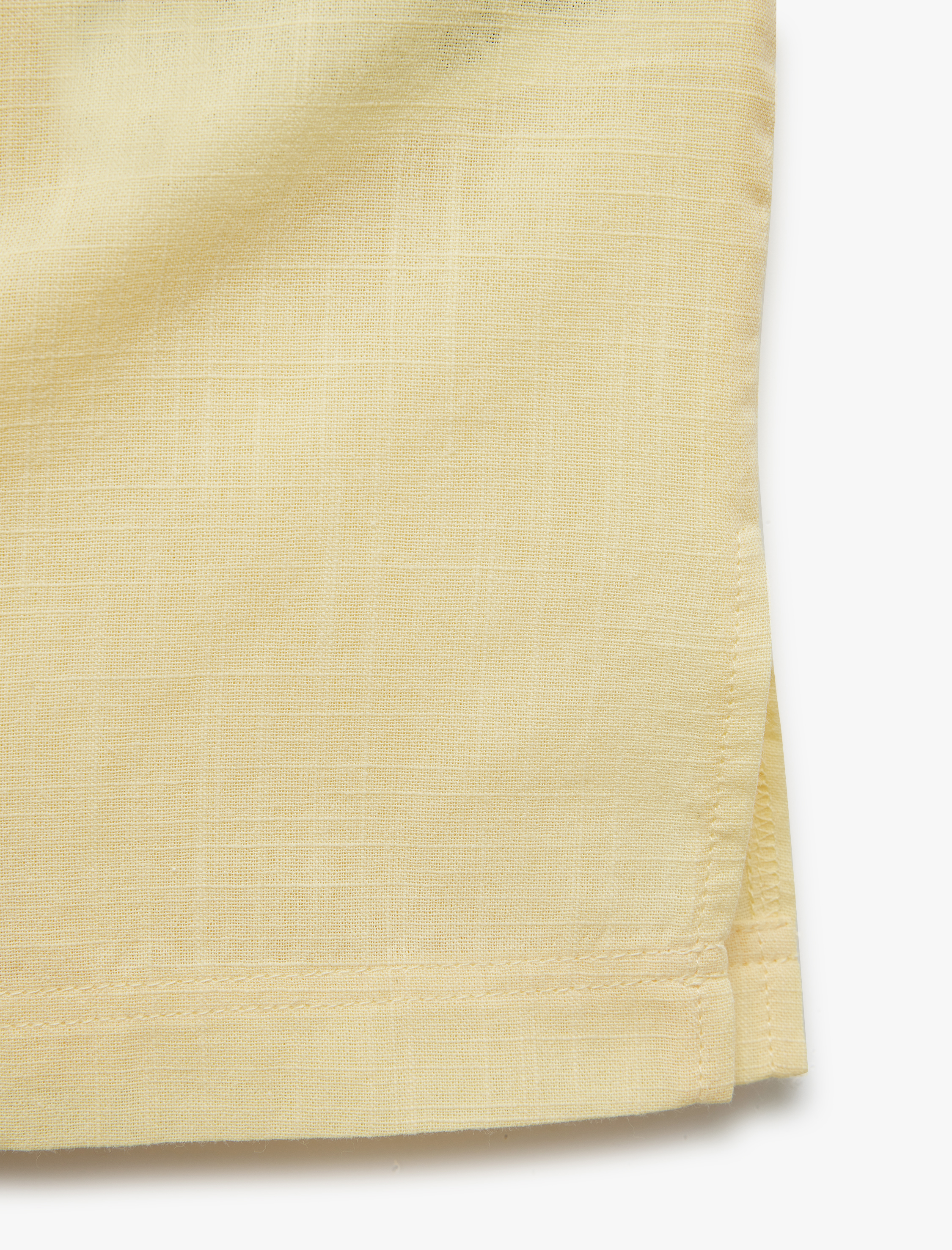   Düğmeli Klasik Yaka Crop Kısa Kollu Gömlek