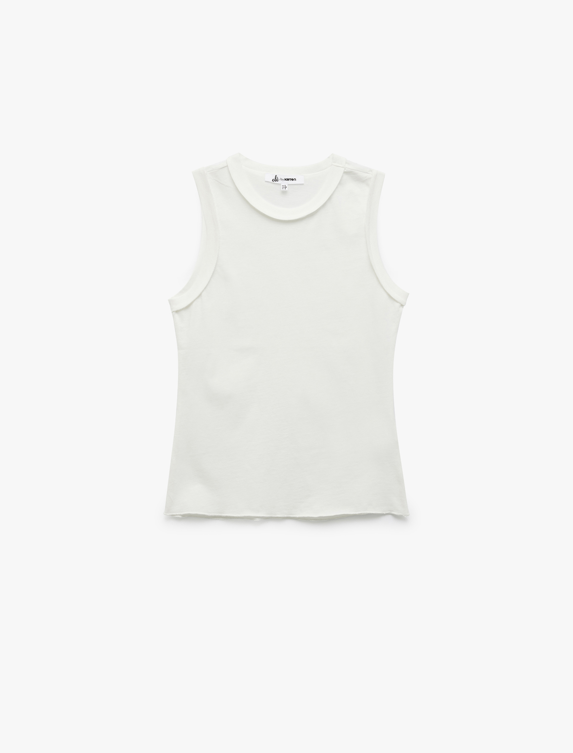   Kolsuz Bisiklet Yaka Dar Kesim Pamuklu Basic Atlet