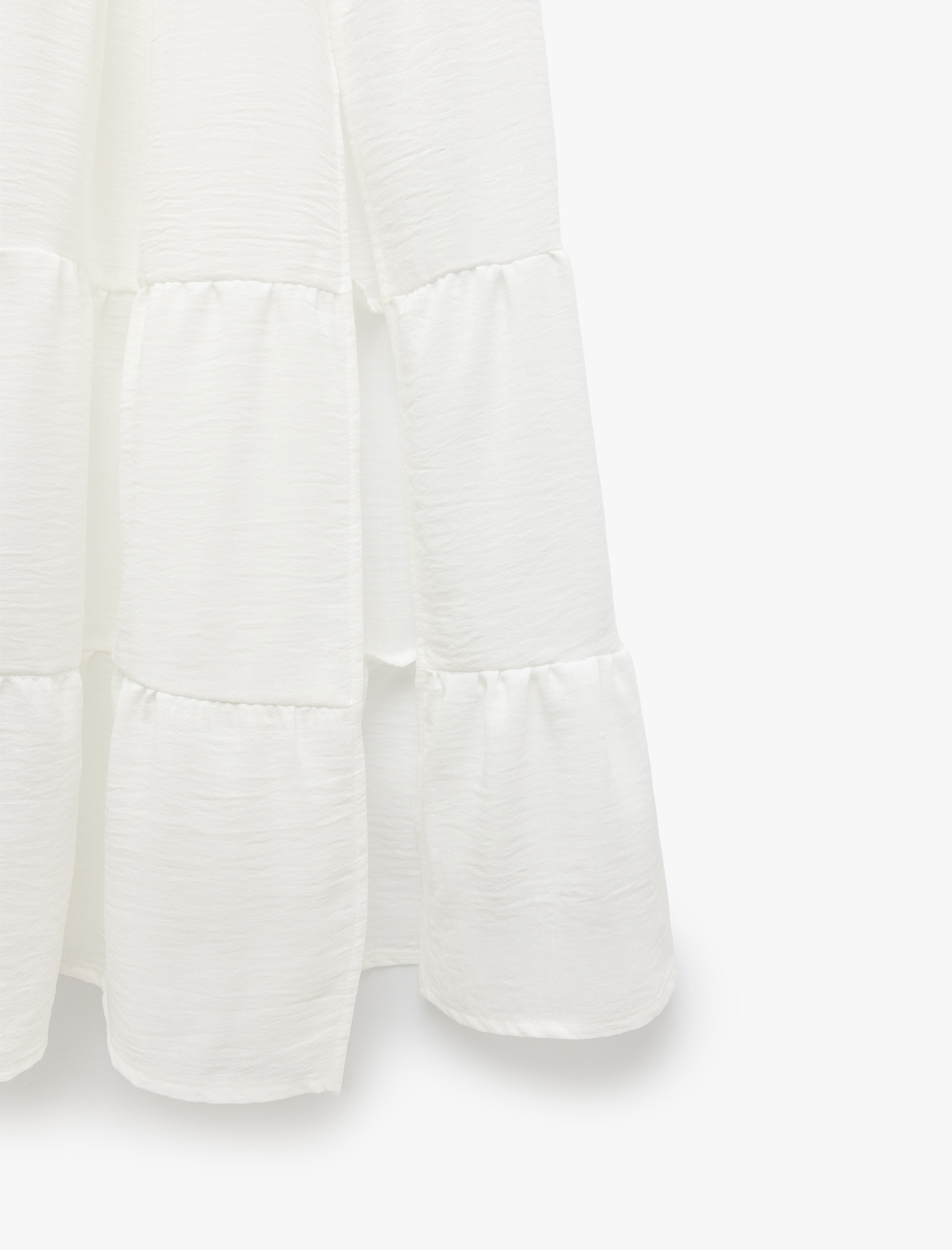   Gipeli Asimetrik Rahat Kesim Katlı Uzun Etek