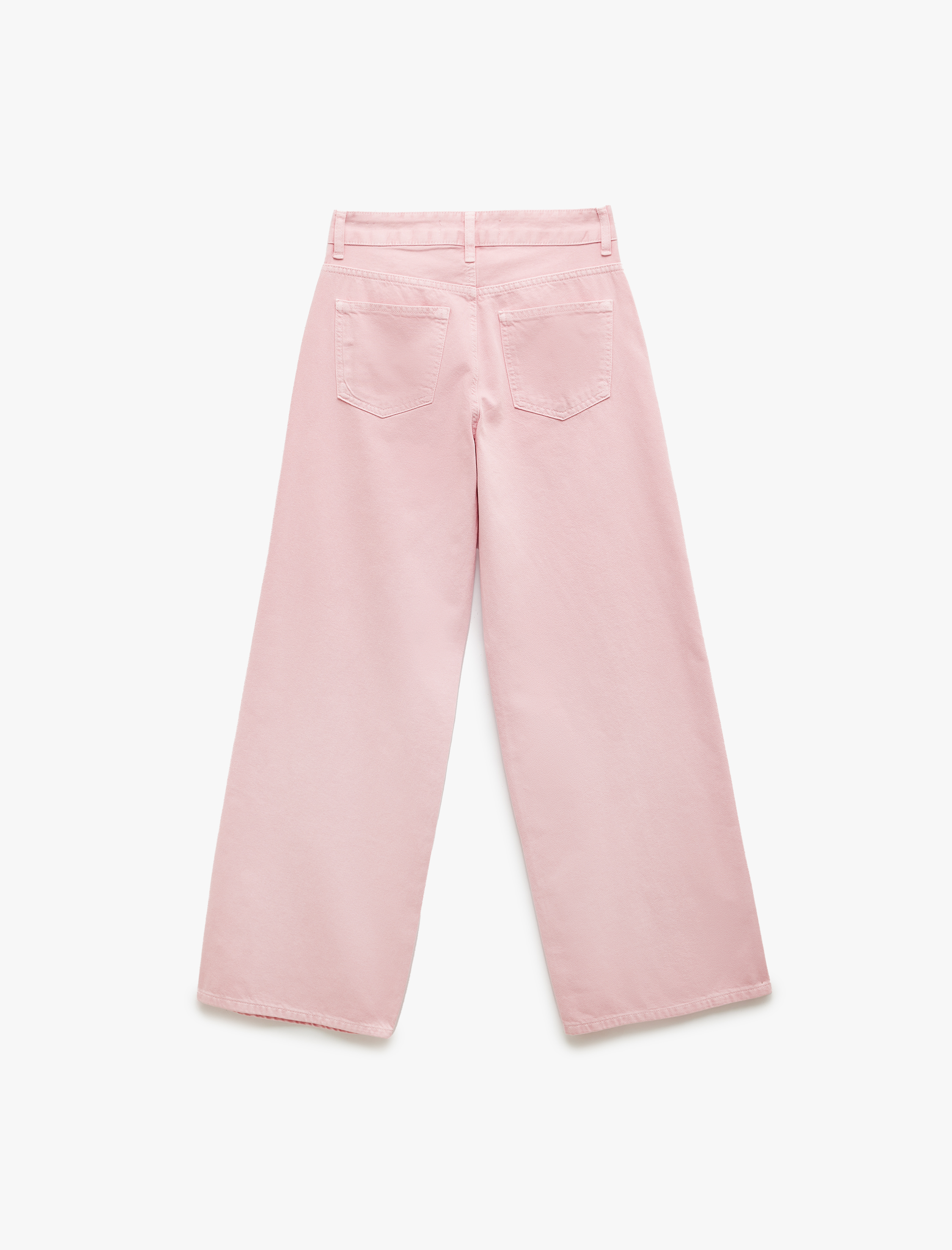   Bol Kalıp Geniş Paça Cepli Denim Pantolon - Loose Straight Fit Jean