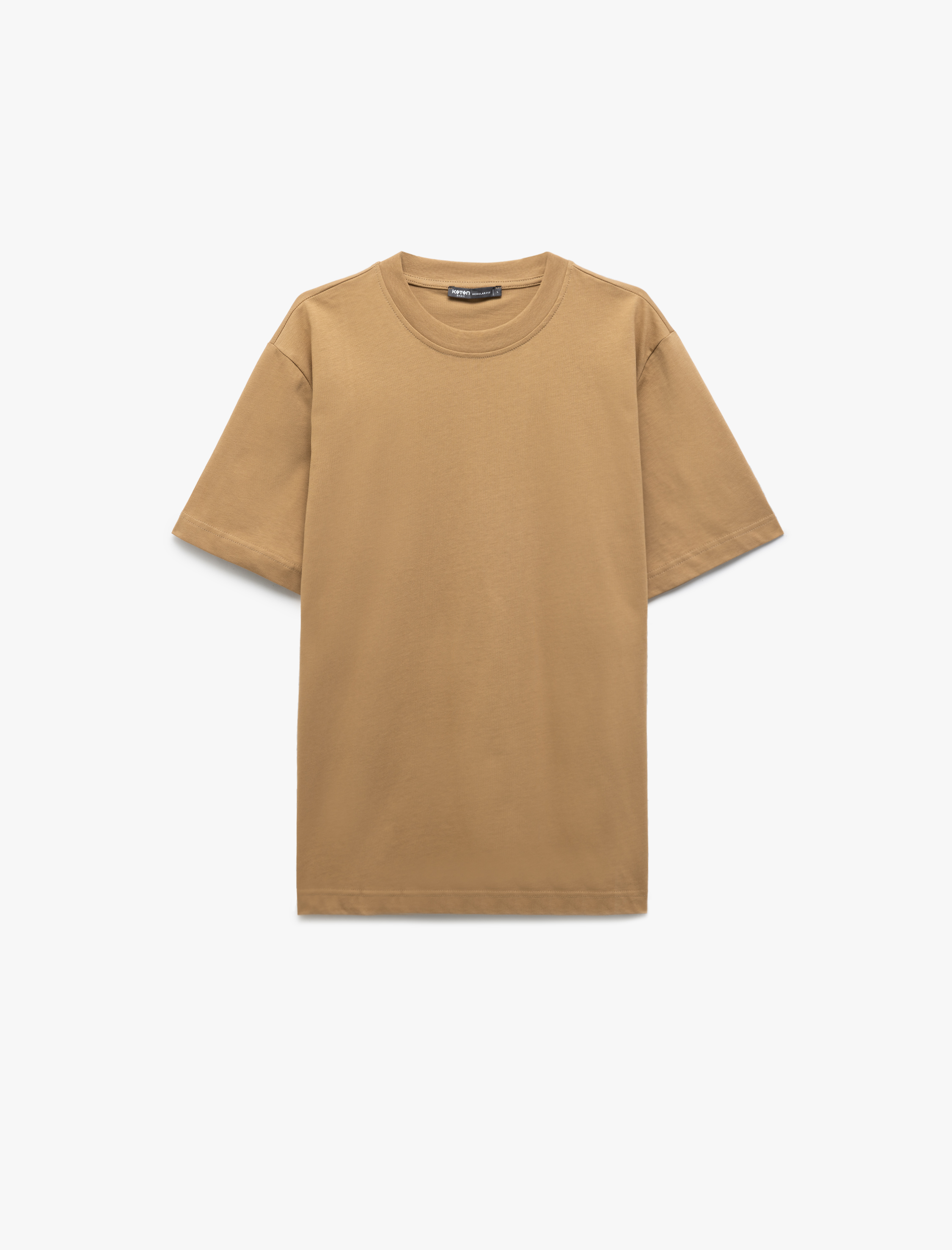   Basic Tişört Regular Fit Kısa Kollu Bisiklet Yaka Pamuklu