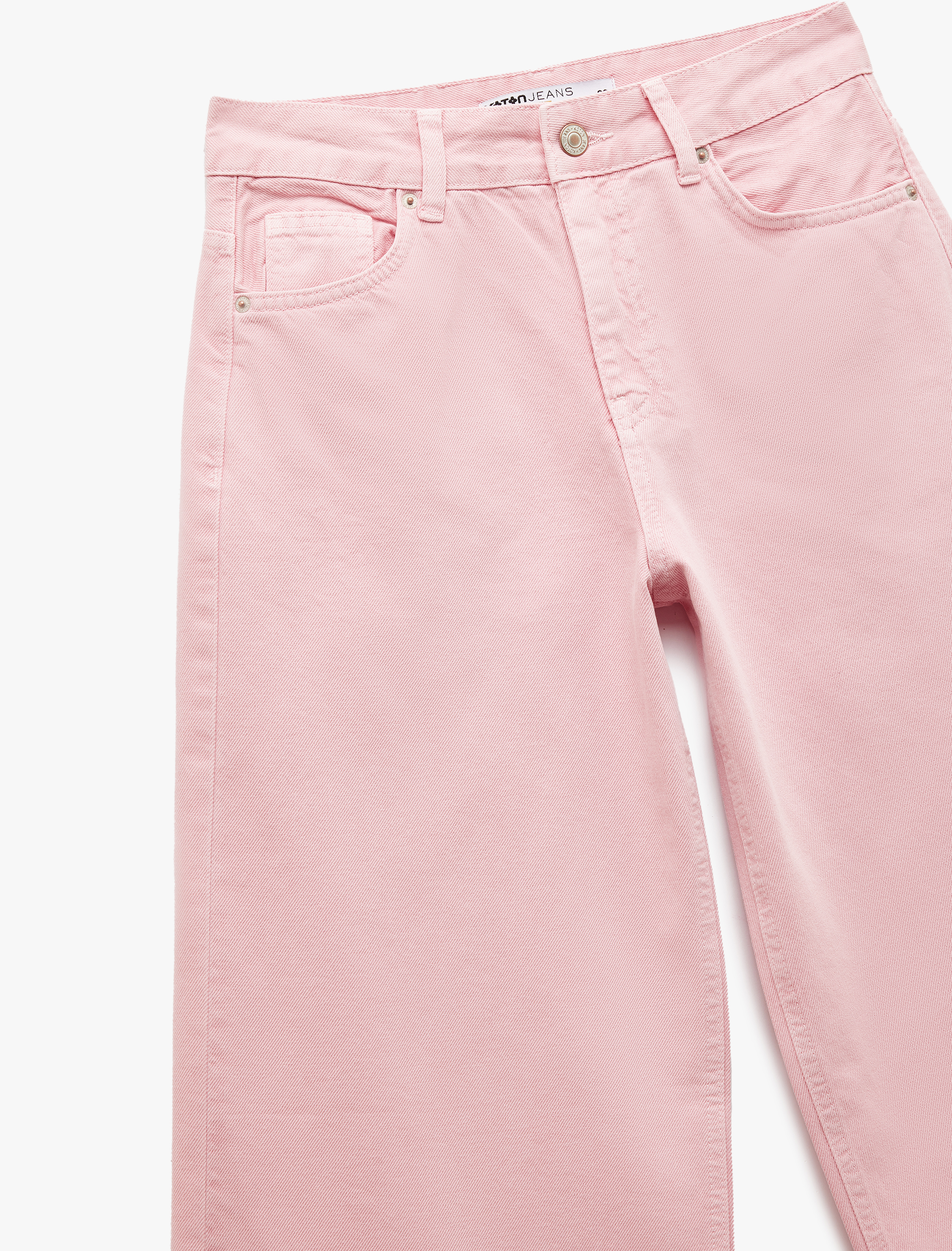   Bol Kalıp Geniş Paça Cepli Denim Pantolon - Loose Straight Fit Jean