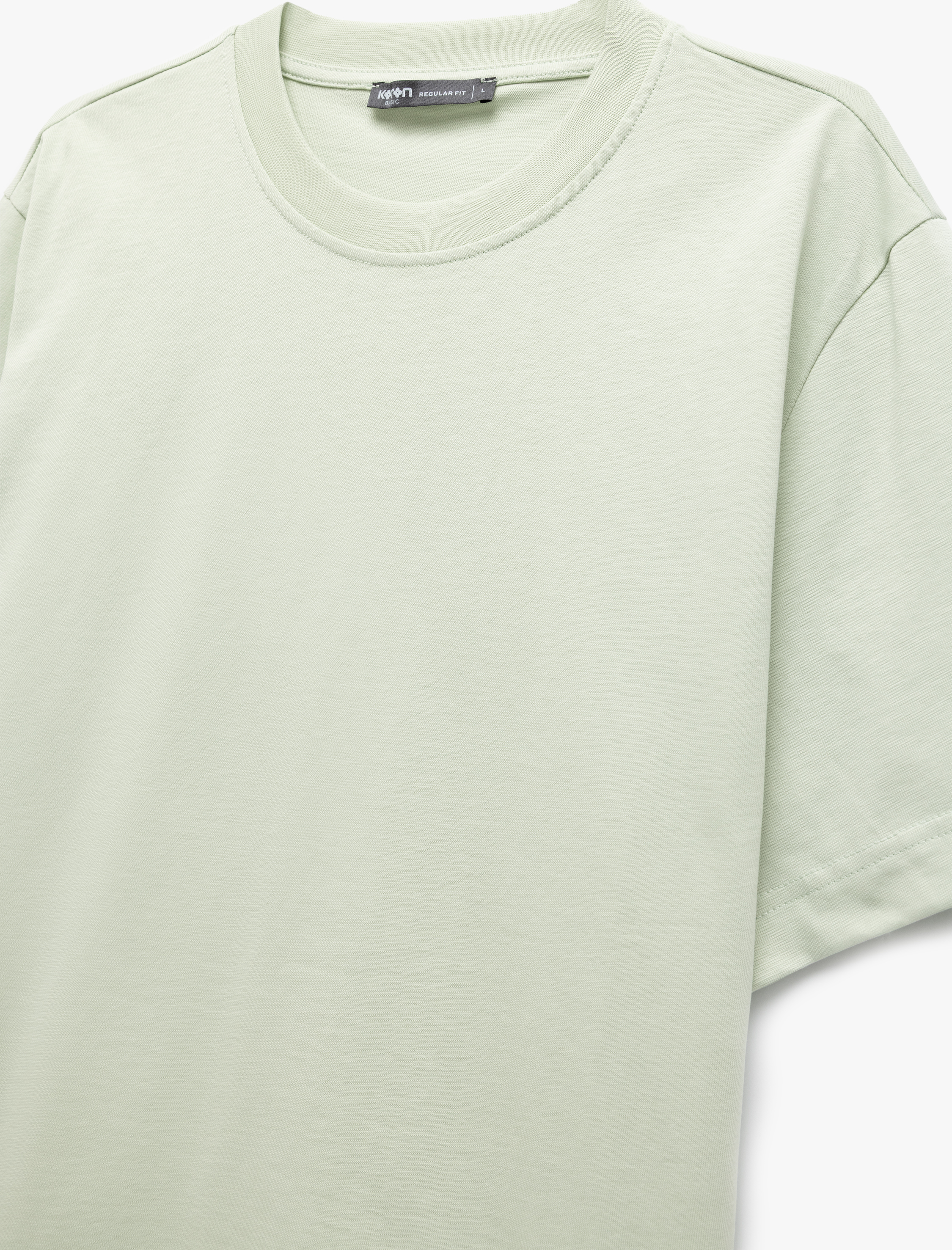   Basic Tişört Regular Fit Kısa Kollu Bisiklet Yaka Pamuklu