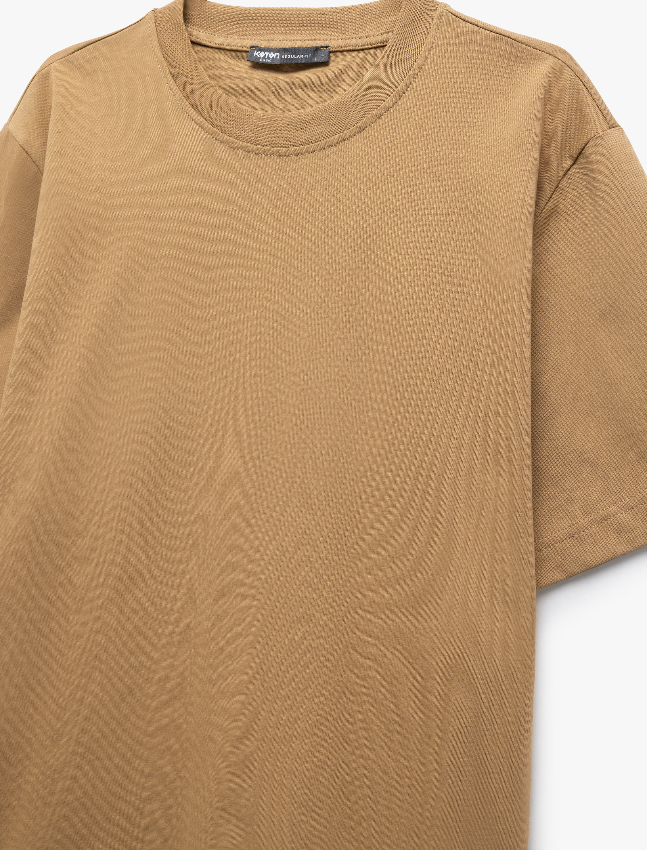   Basic Tişört Regular Fit Kısa Kollu Bisiklet Yaka Pamuklu