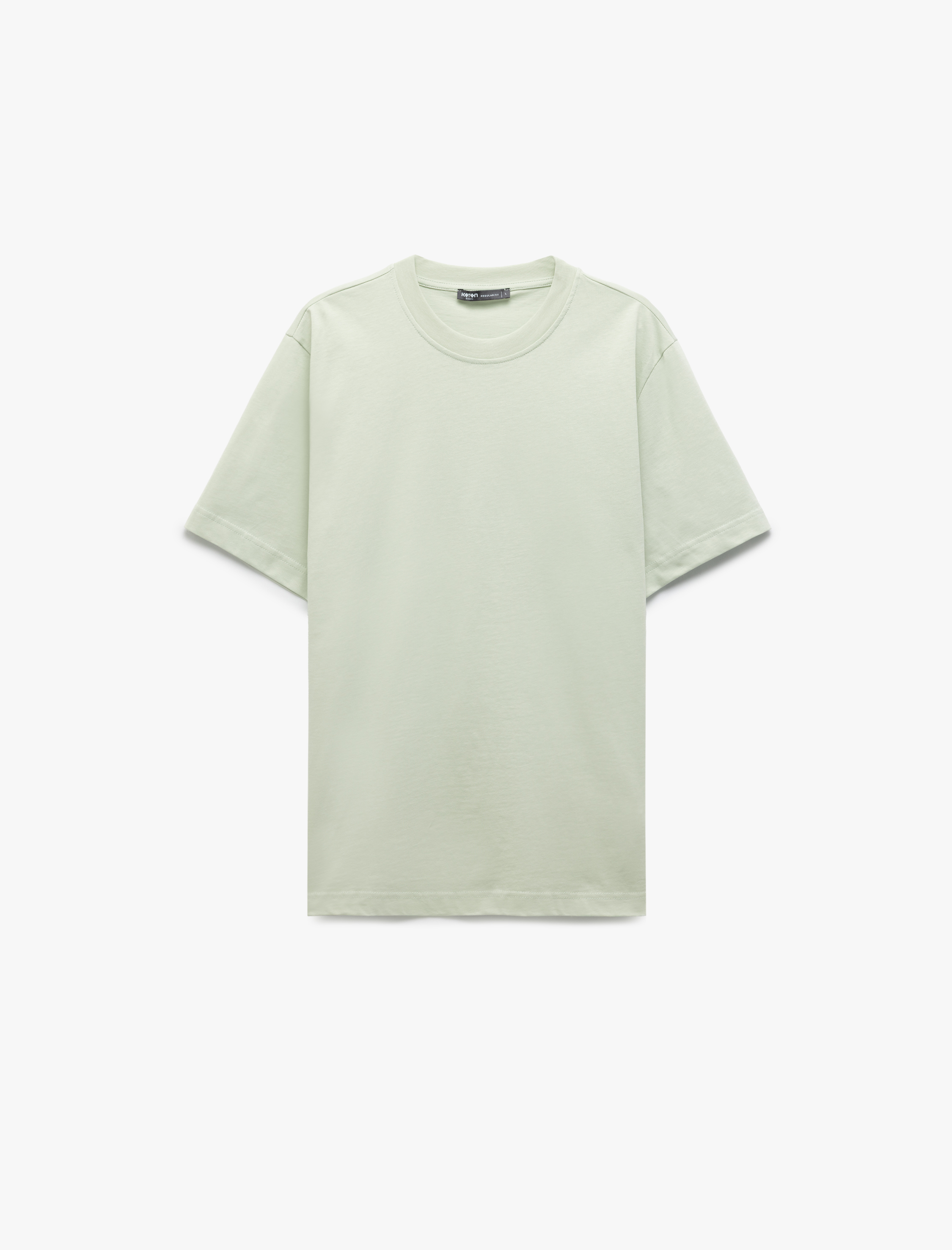   Basic Tişört Regular Fit Kısa Kollu Bisiklet Yaka Pamuklu