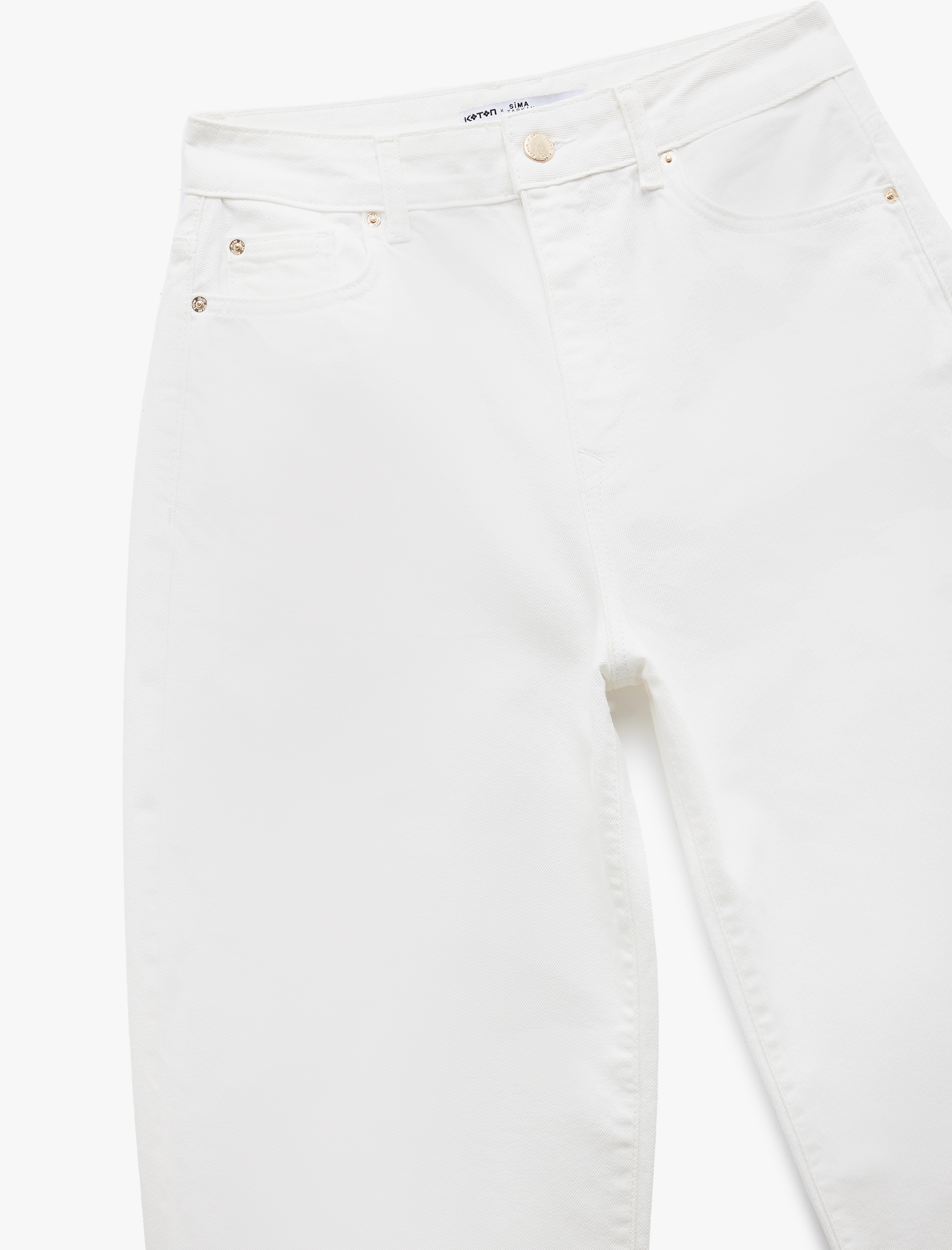   Koton X Sima Tarkan -  Yüksek Bel Pamuklu Barrel Jean Pantolon