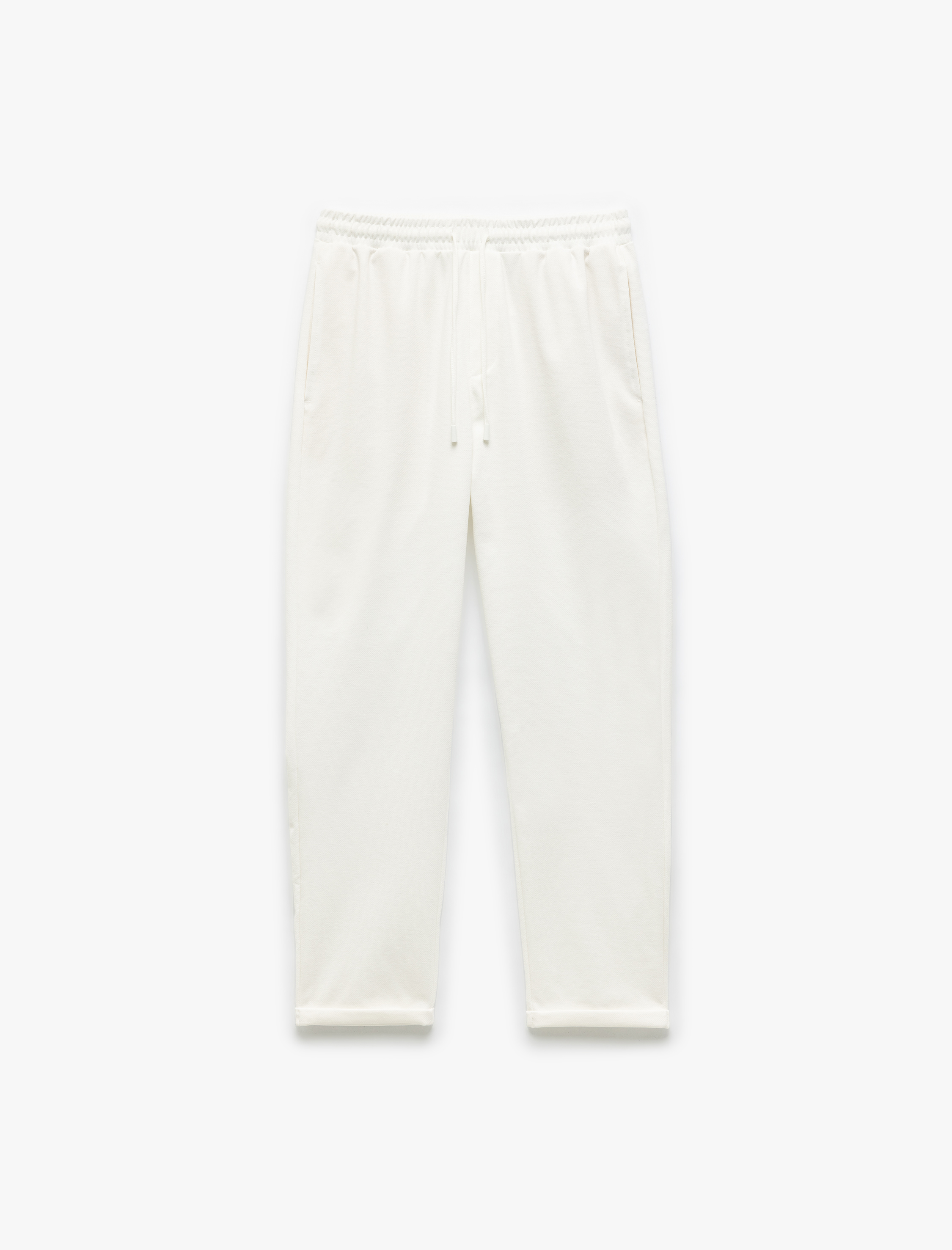   Katlamalı Paça Cep Detaylı Beli Bağcıklı Eşofman Pantolon