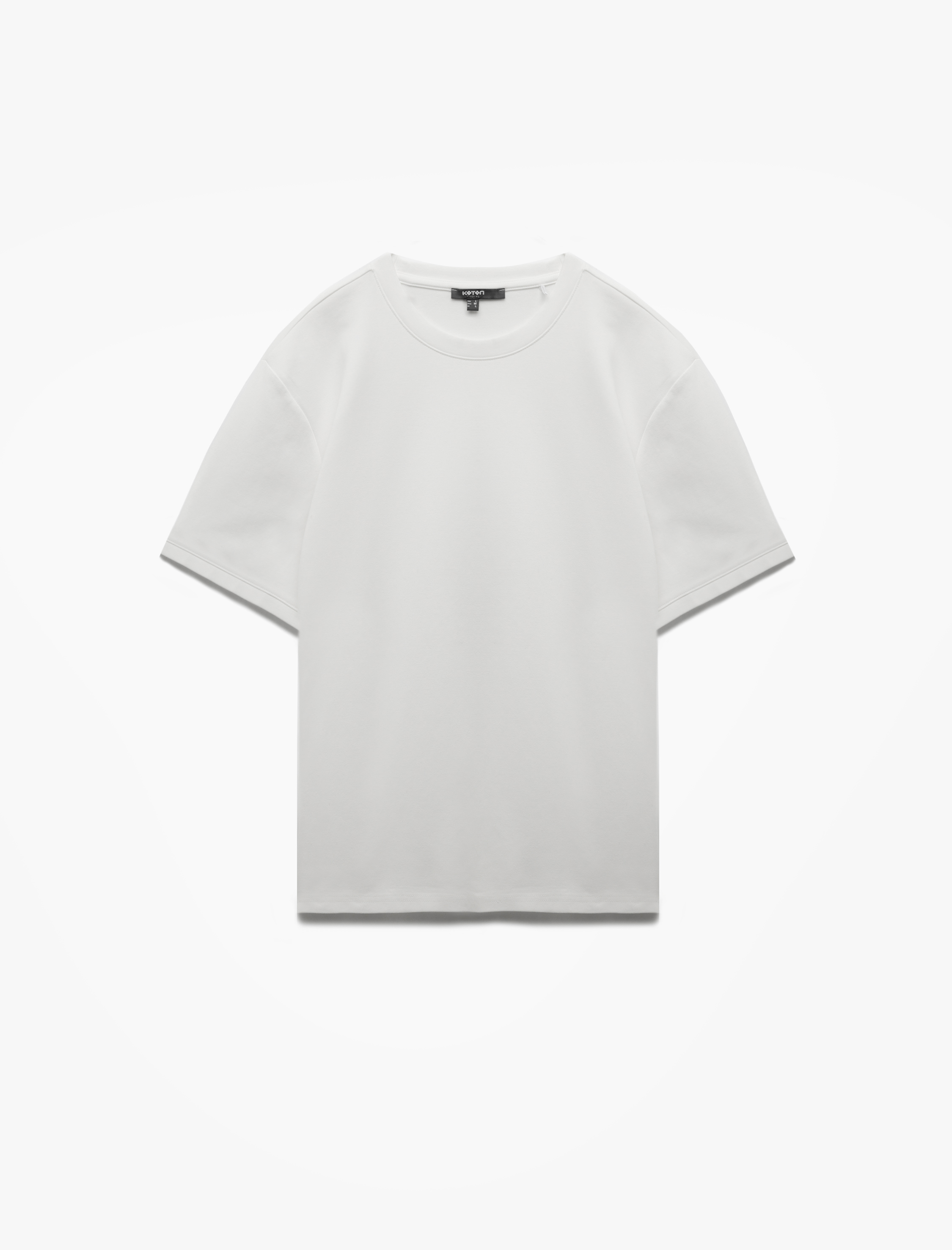   Bisiklet Yaka Pamuklu Regular Fit Scuba Tok Kumaş Kısa Kollu Basic Erkek Tişört