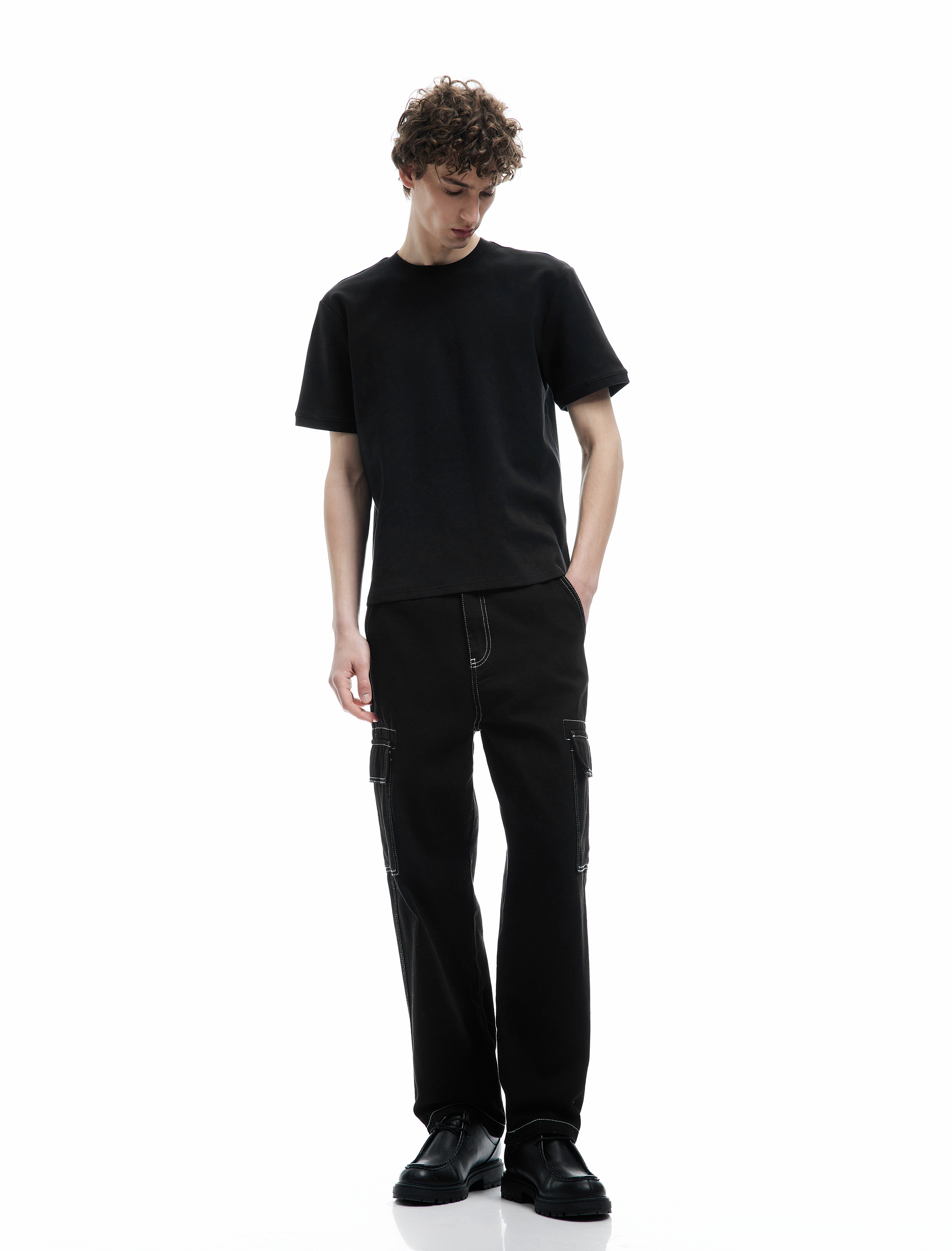   Bisiklet Yaka Pamuklu Regular Fit Scuba Tok Kumaş Kısa Kollu Basic Erkek Tişört