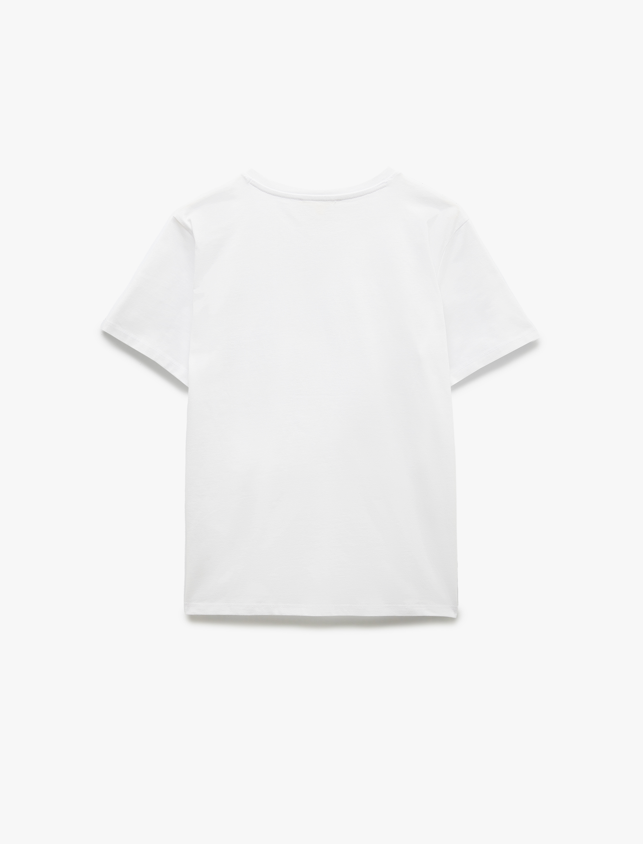   Pamuklu Regular Fit Kısa Kollu Bisiklet Yaka Kadın Basic Tişört