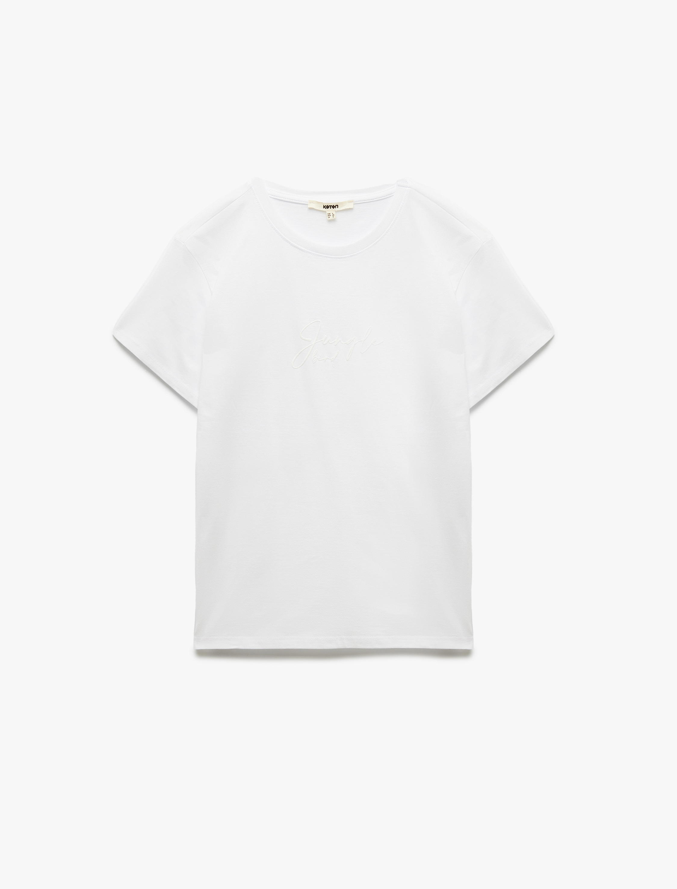   Pamuklu Regular Fit Kısa Kollu Bisiklet Yaka Kadın Basic Tişört