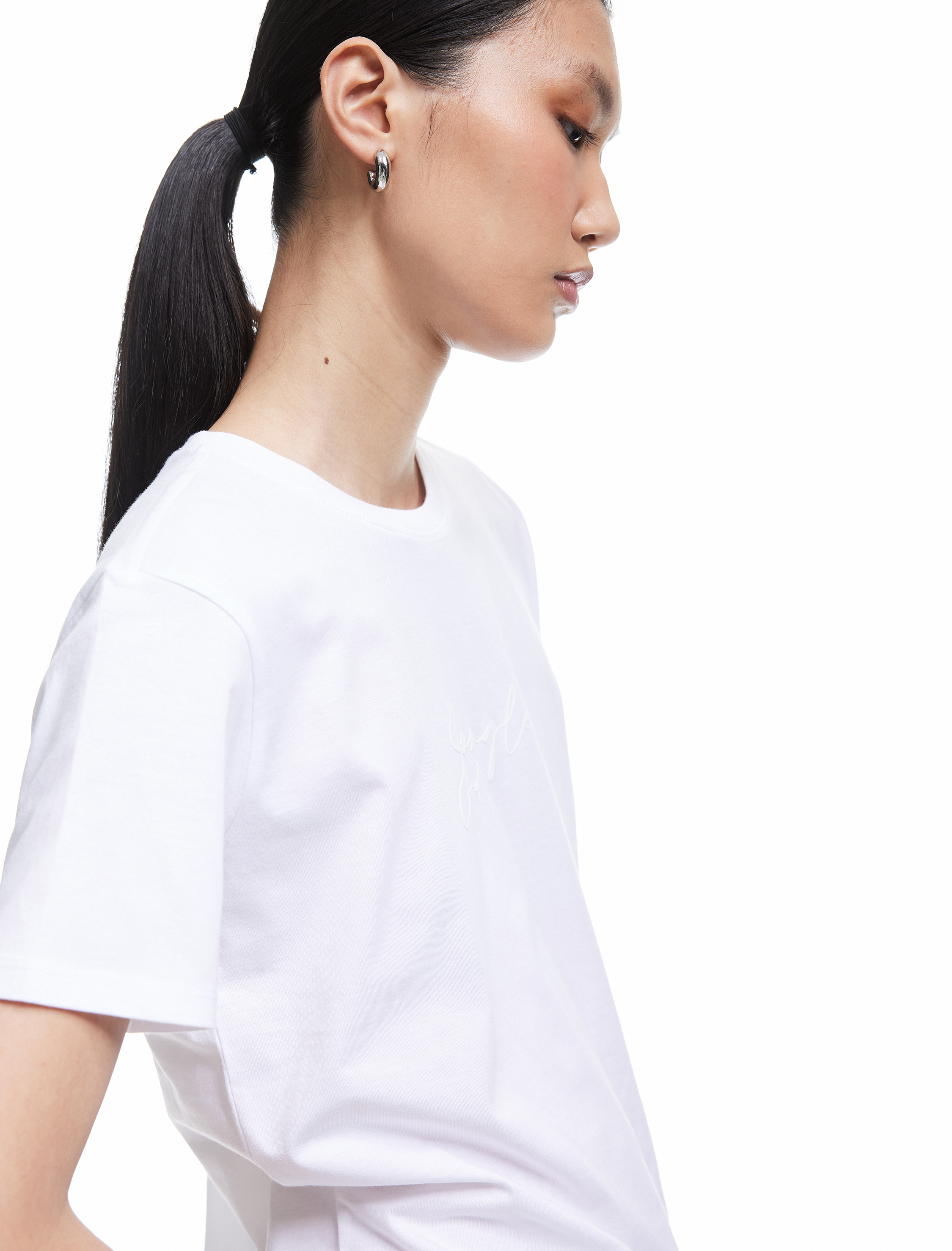   Pamuklu Regular Fit Kısa Kollu Bisiklet Yaka Kadın Basic Tişört