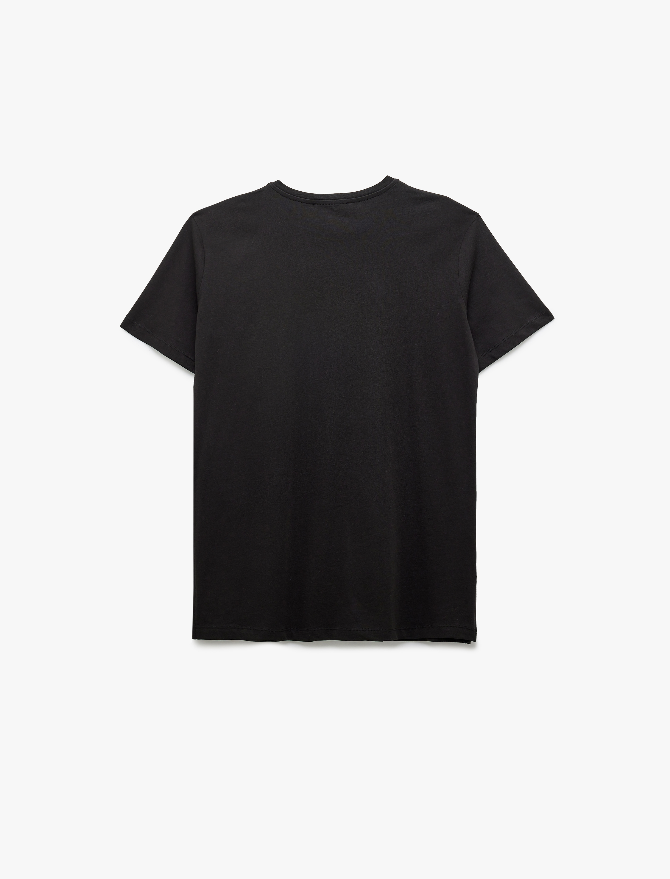   Regular Fit Pamuklu Kısa Kollu Bisiklet Yaka Basic Tişört