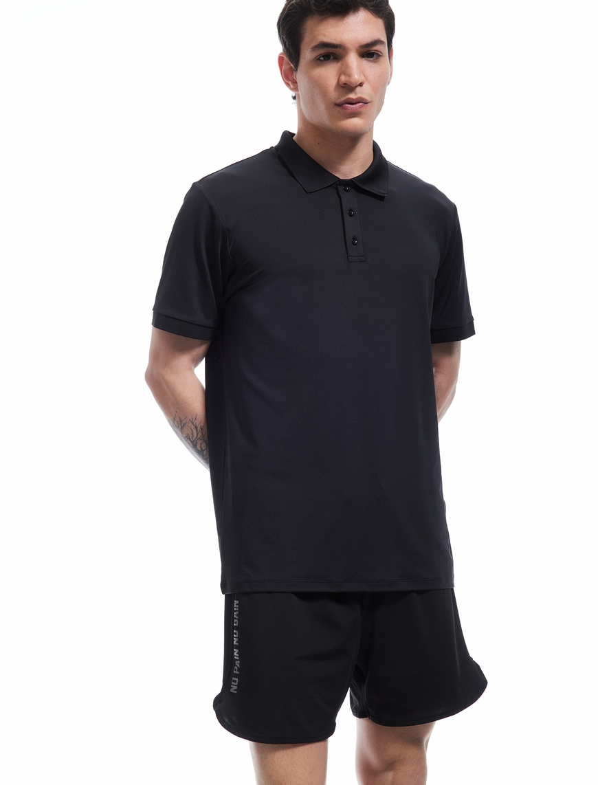   Kısa Kollu Regular Fit Basic Polo Yaka Spor Tişört