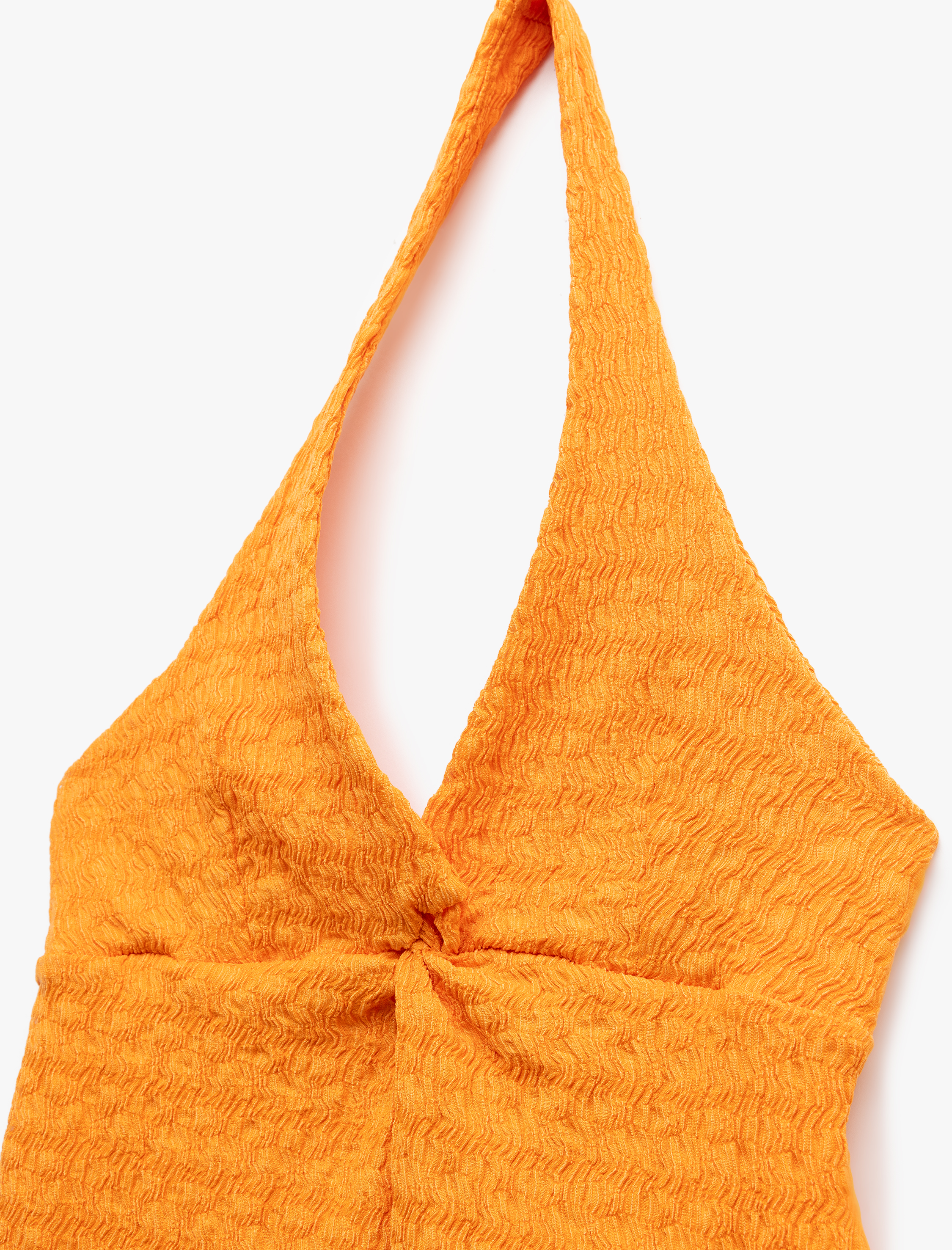   Kruvaze V Yaka Büzgülü Yırtmaç Detaylı Bürümcük Crop Üst