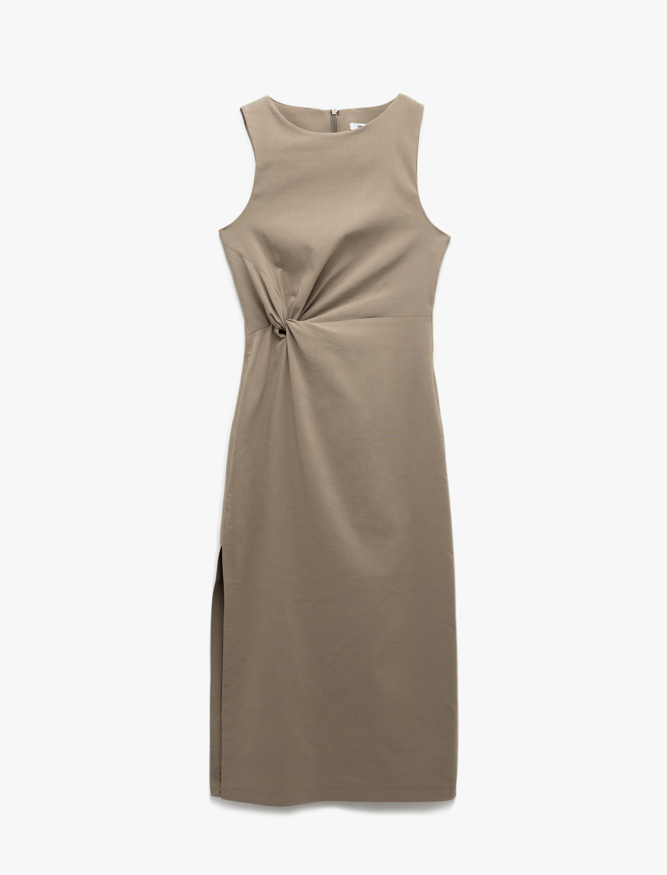   Koton X Sima Tarkan - Drapeli Yırtmaç Detaylı Bisiklet Yaka Kolsuz Uzun Elbise